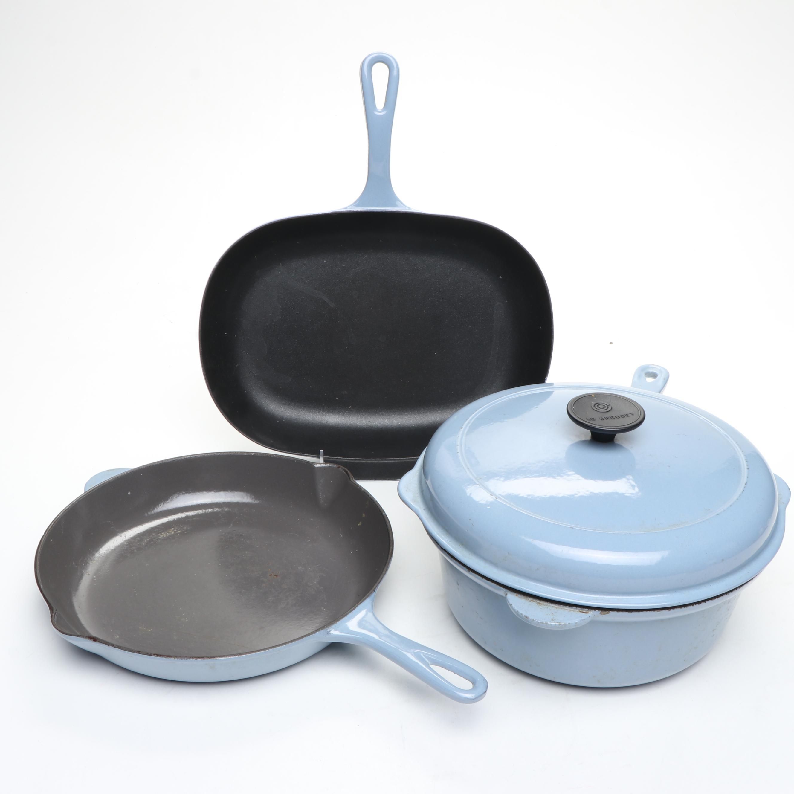 Le Creuset Enamel Cast Iron Dutch Oven Fryer and Skillets