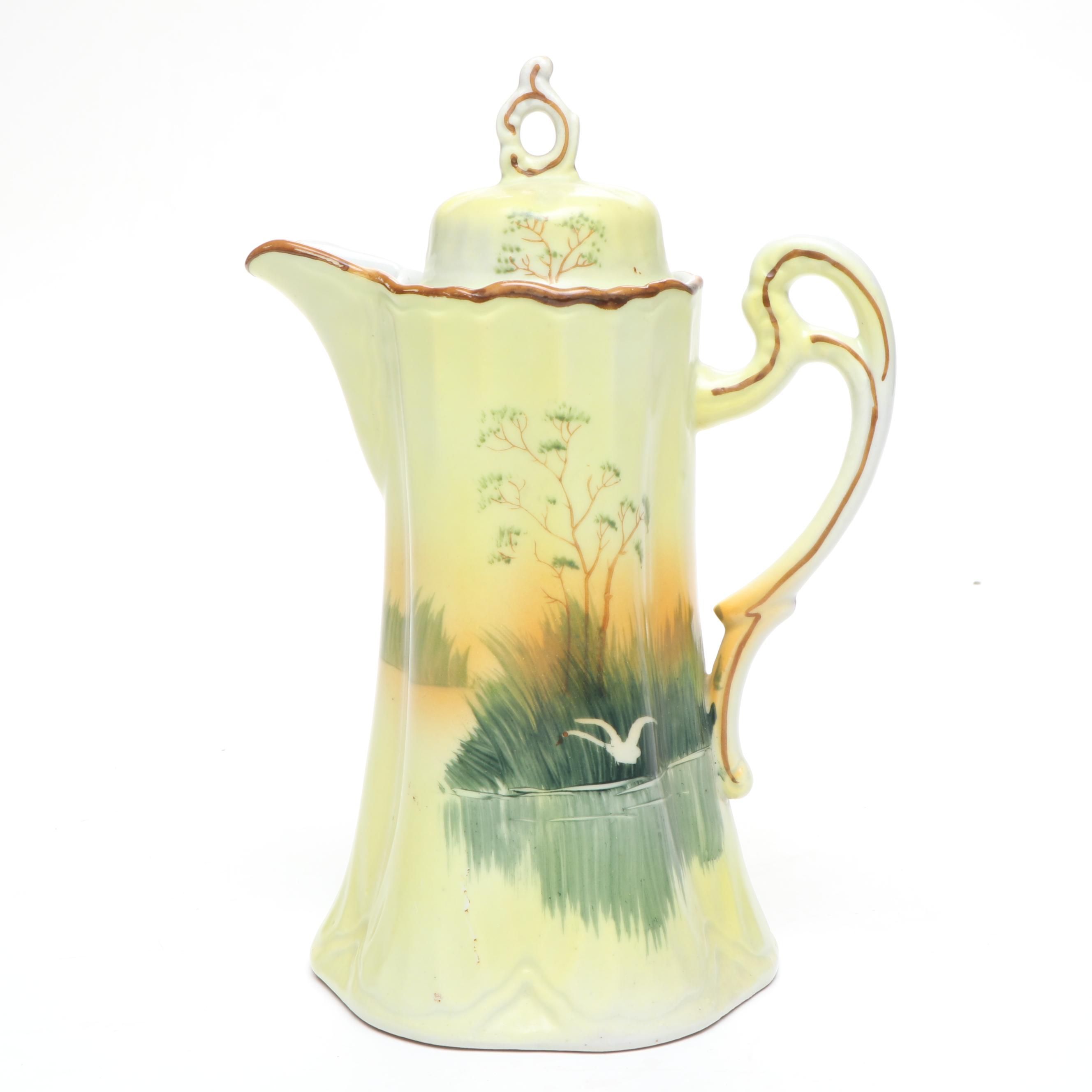 Takito Japanese Porcelain Hand-Painted Chocolate Pot