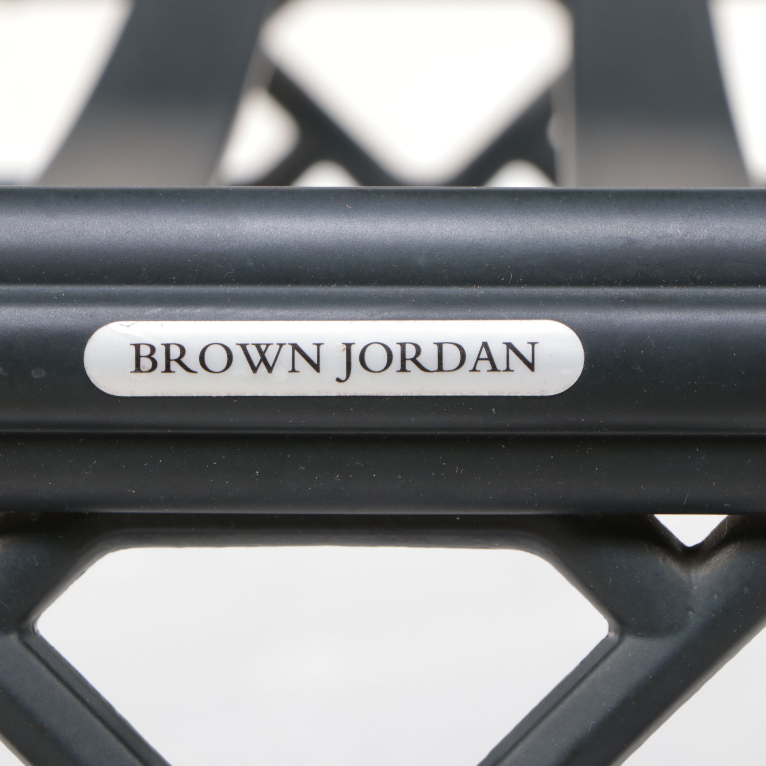 Brown Jordan Cast Metal Faux Bamboo Ottoman