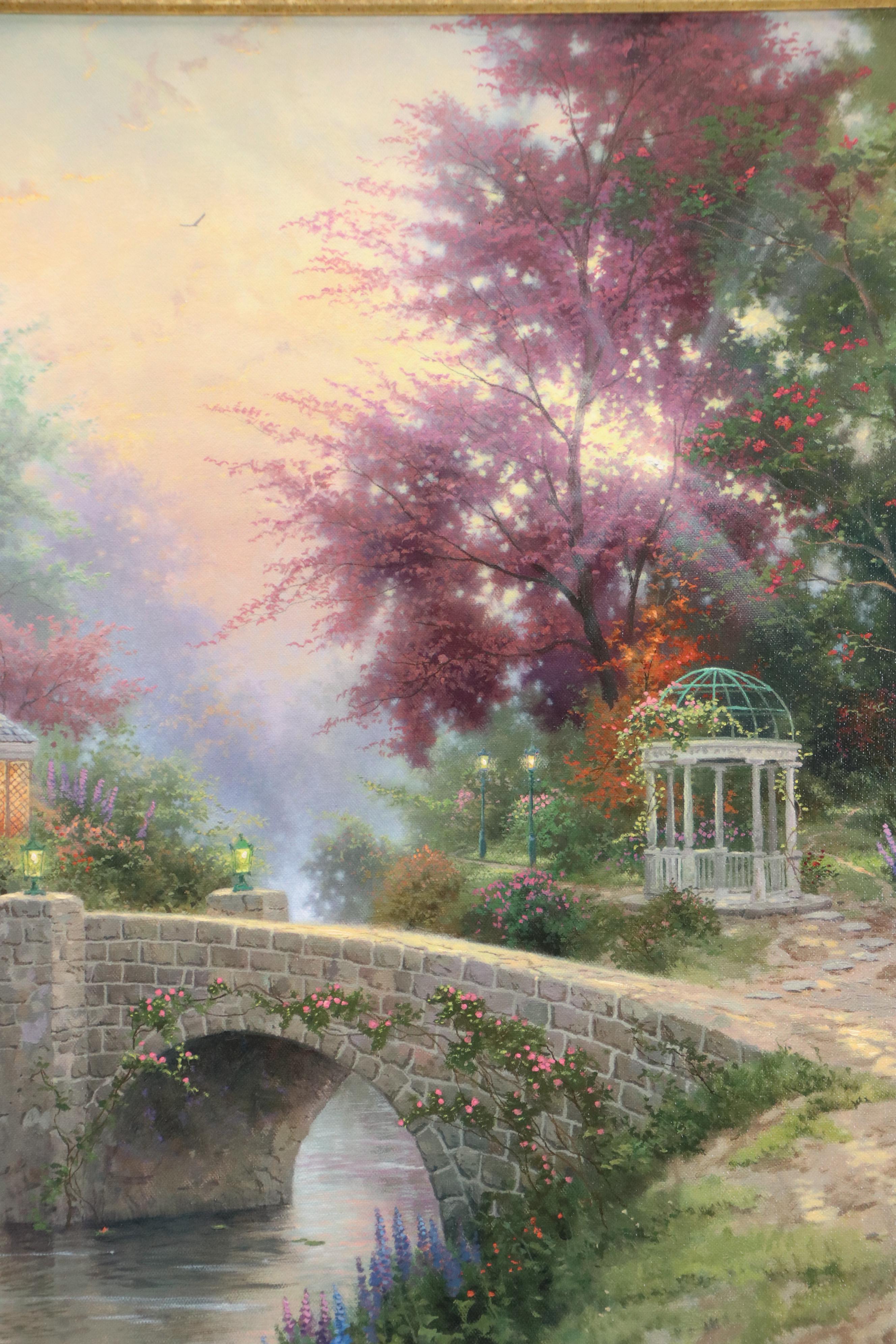 Thomas Kinkade Embellished Offset Lithograph "Lamplight Manor"