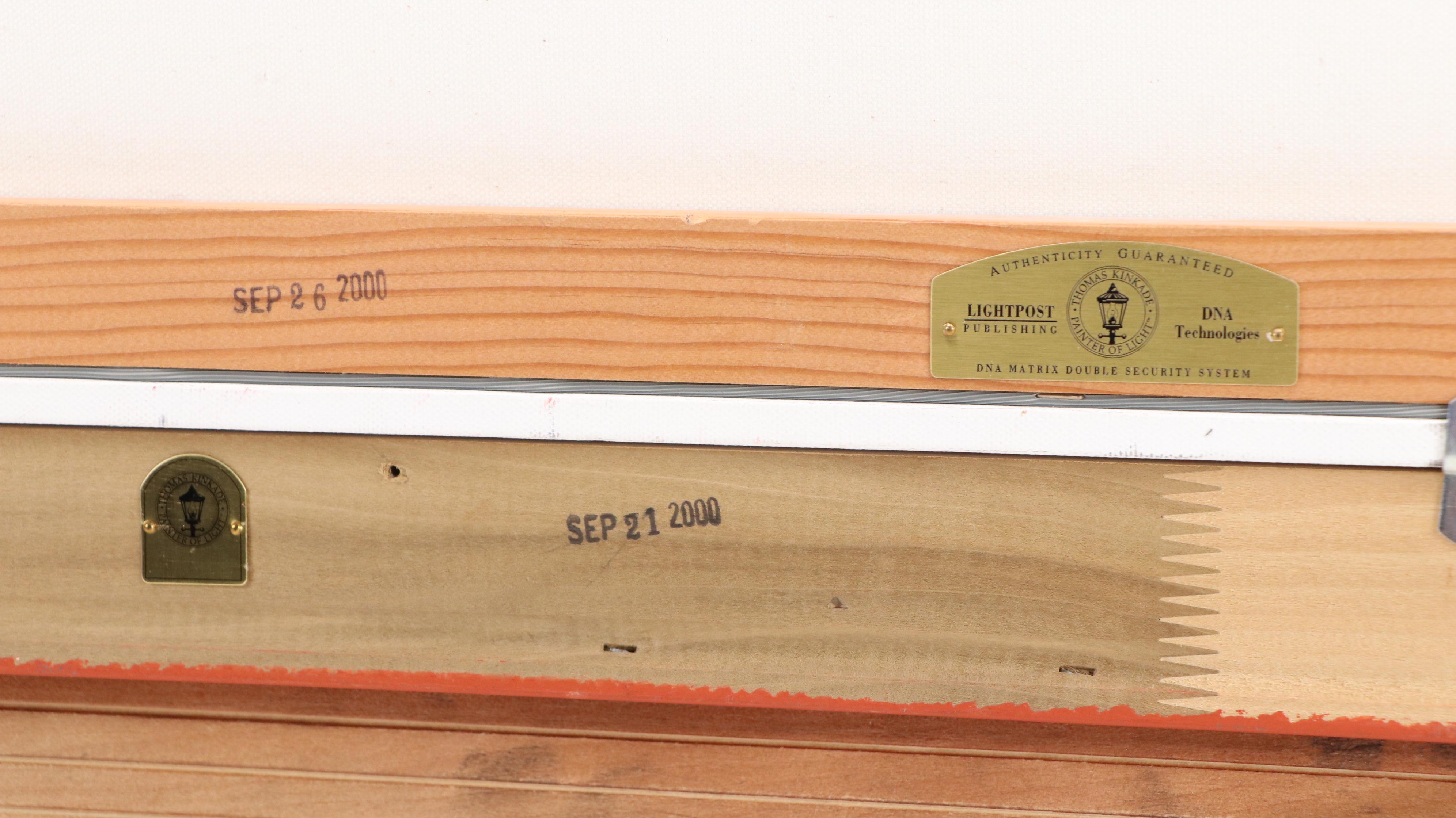 Thomas Kinkade Embellished Offset Lithograph "Lamplight Manor"