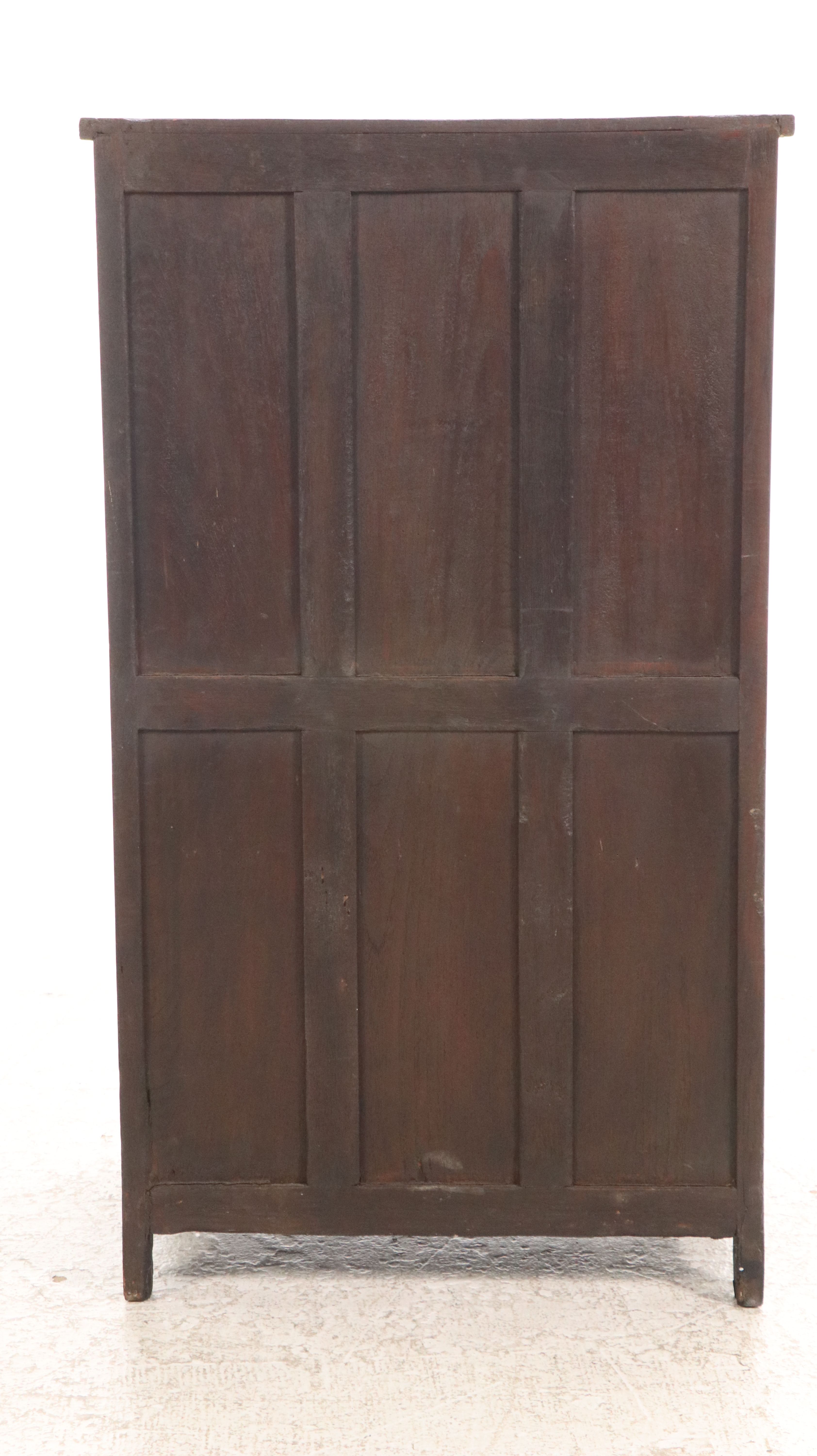 Painted Wooden Apothecary Cabinet with "Brooklyn Heights" Decal