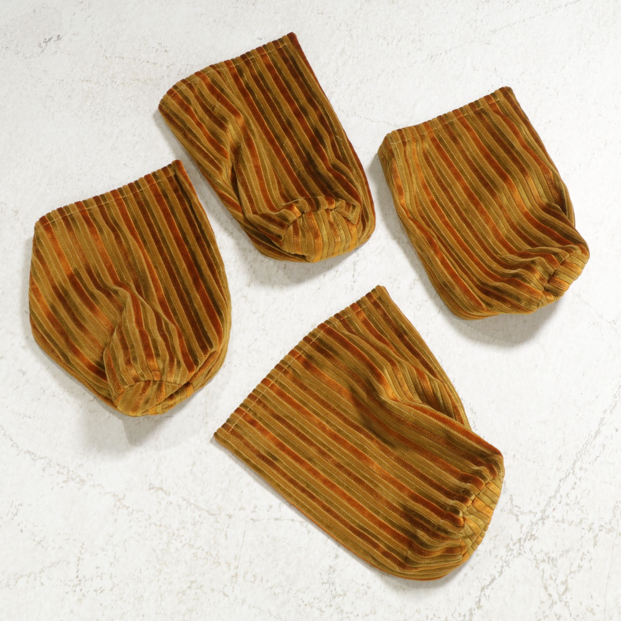 Pair of Thomasville Armchairs with Ribbed Upholstery, Mid 20th Century