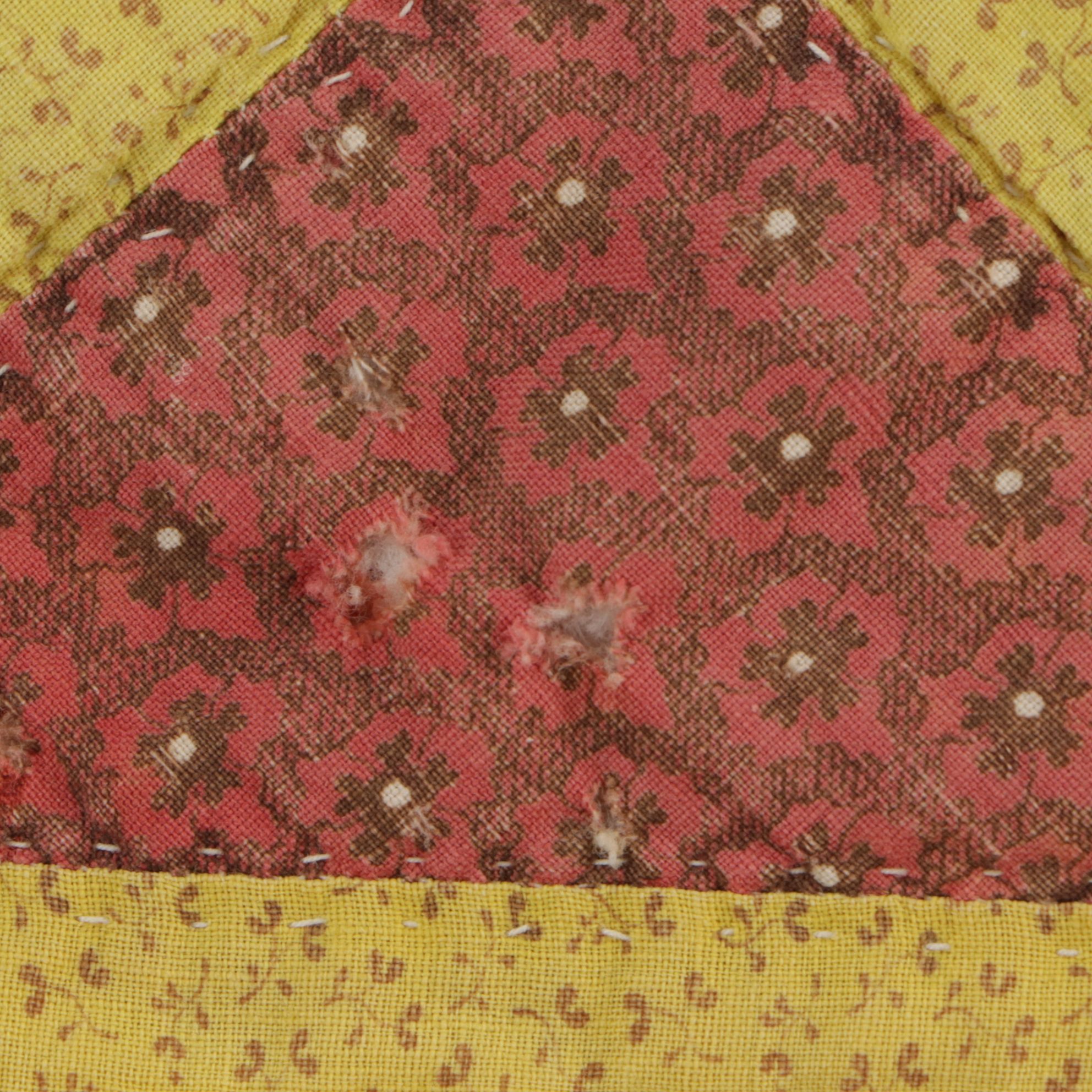 1940s Hand-Crafted "Autumn Leaves" Block Quilt