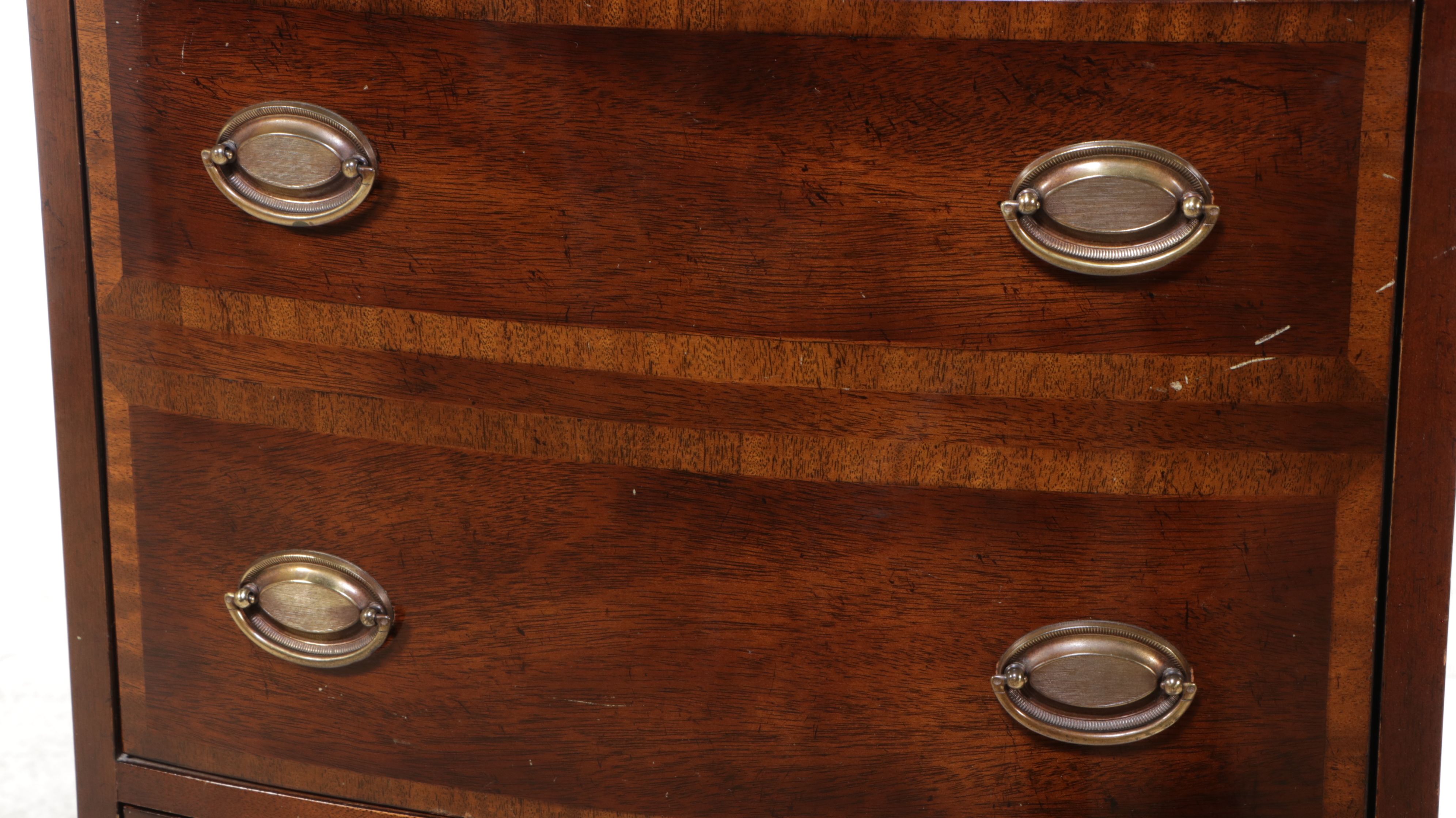 Federal Style Mahogany Secretary Desk and Chest of Drawers