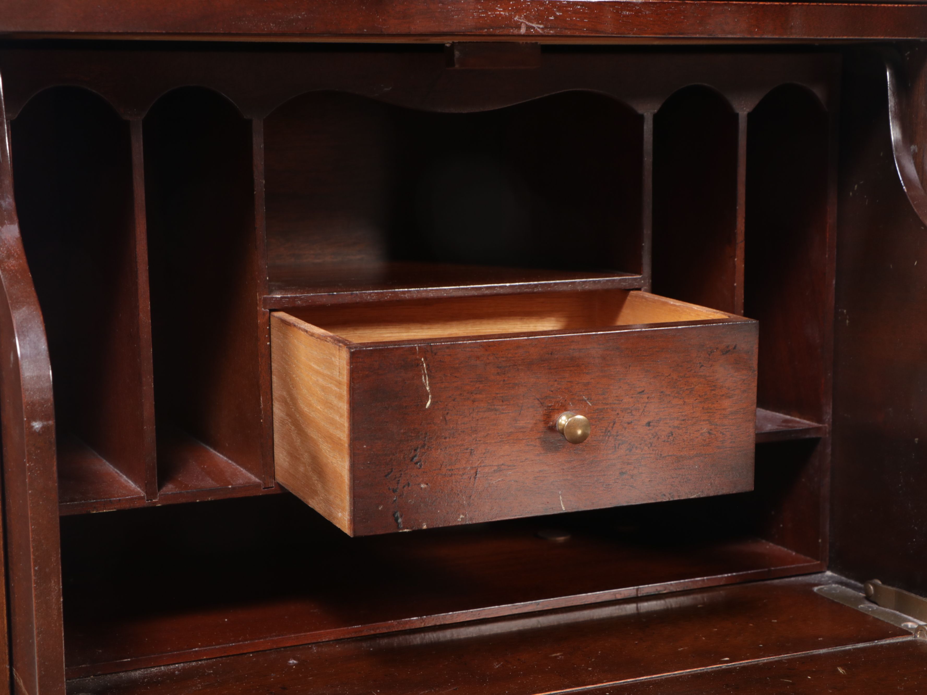 Federal Style Mahogany Secretary Desk and Chest of Drawers