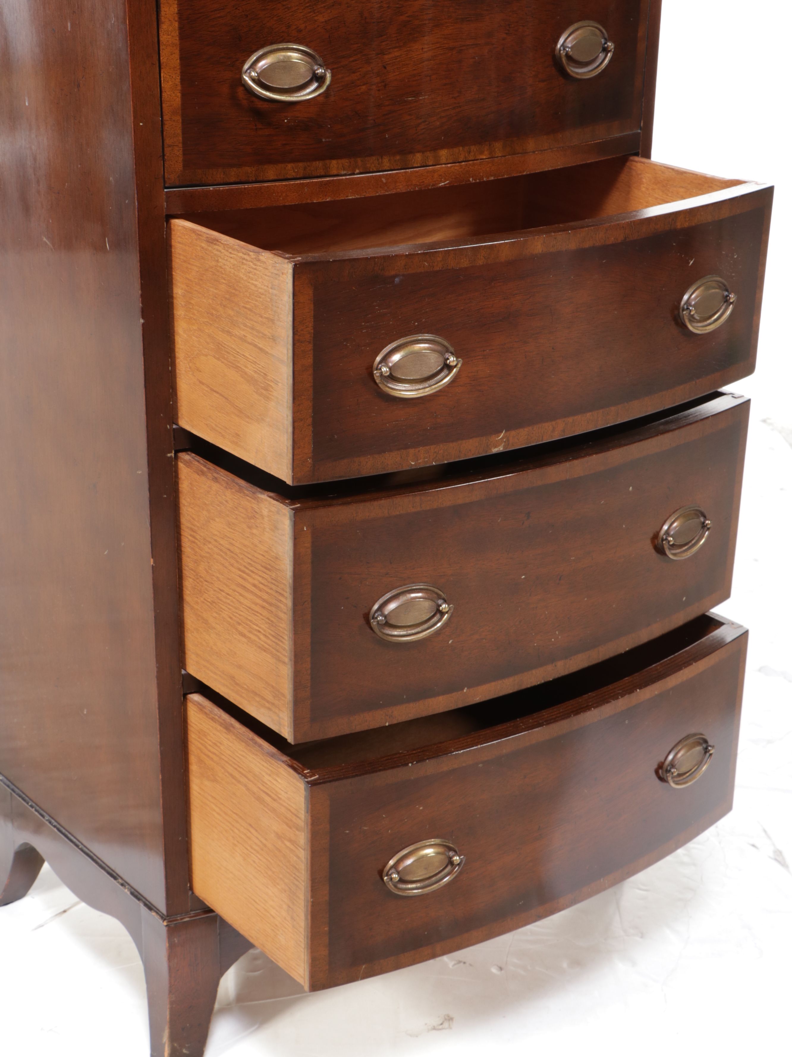 Federal Style Mahogany Secretary Desk and Chest of Drawers