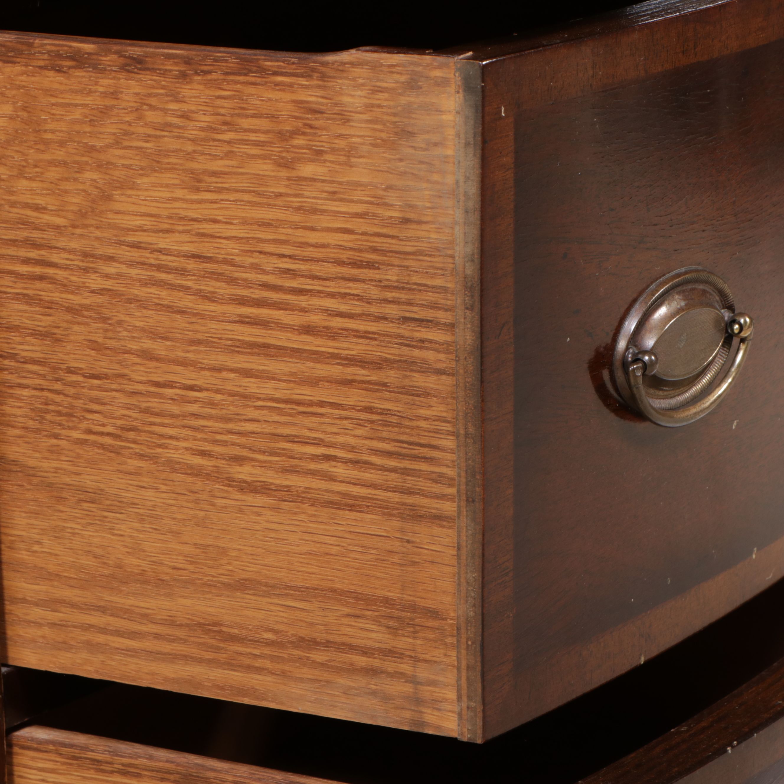 Federal Style Mahogany Secretary Desk and Chest of Drawers