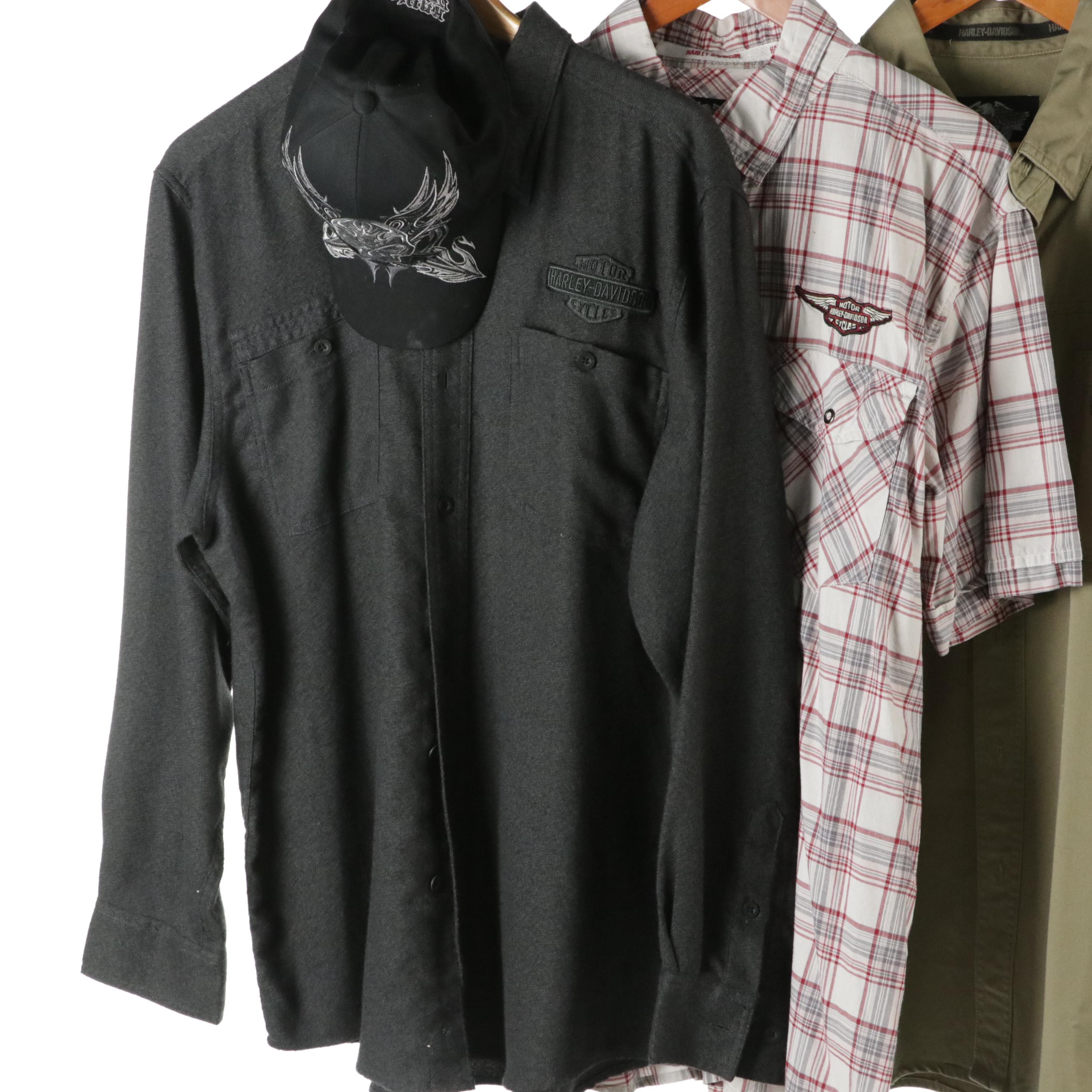 Men's Harley Davidson Capsule Wardrobe Featuring Button-Ups, T-Shirts, and More