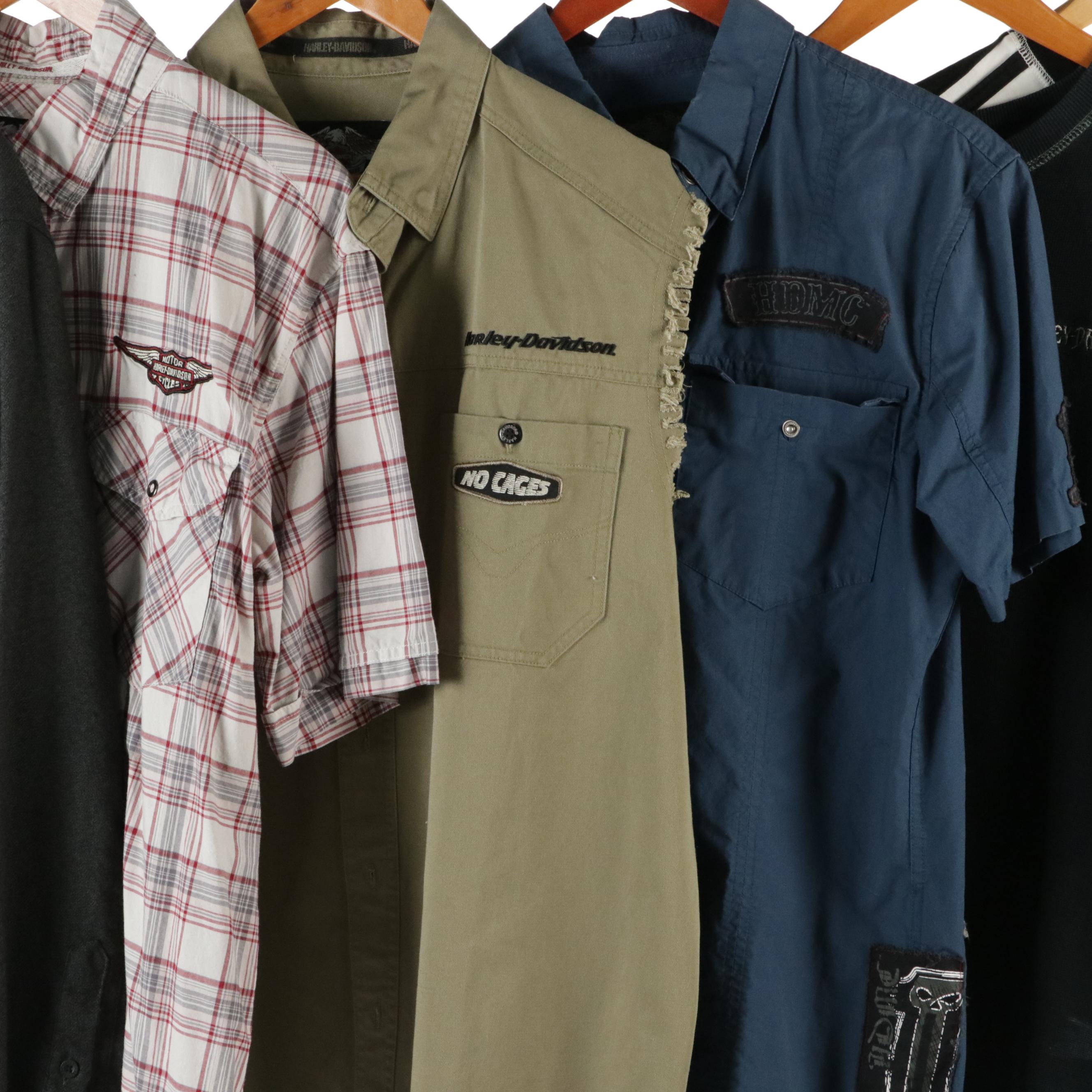 Men's Harley Davidson Capsule Wardrobe Featuring Button-Ups, T-Shirts, and More