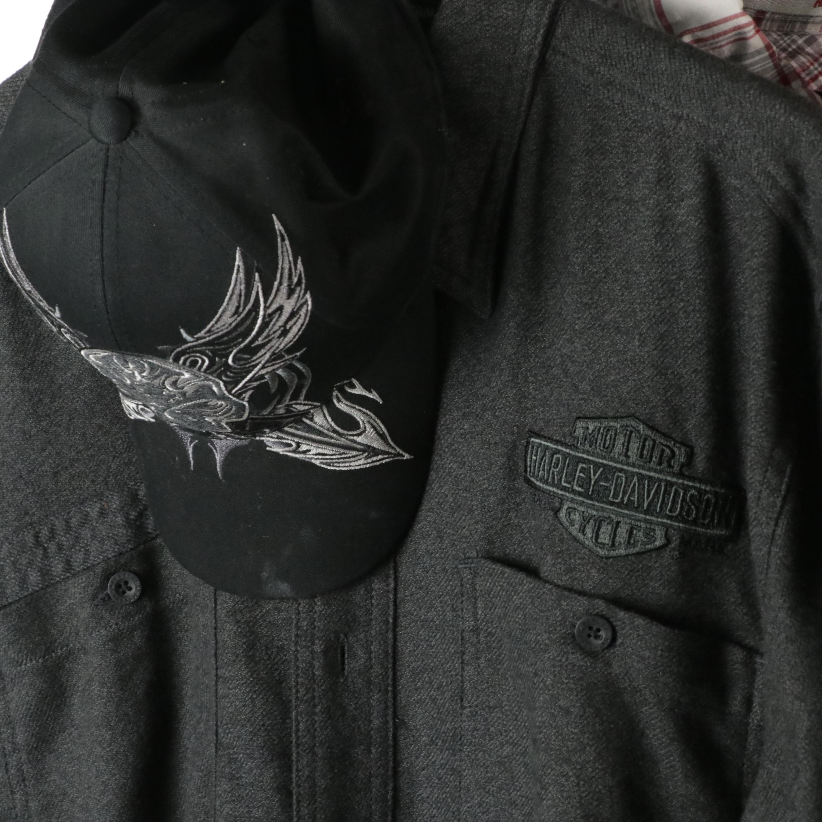 Men's Harley Davidson Capsule Wardrobe Featuring Button-Ups, T-Shirts, and More