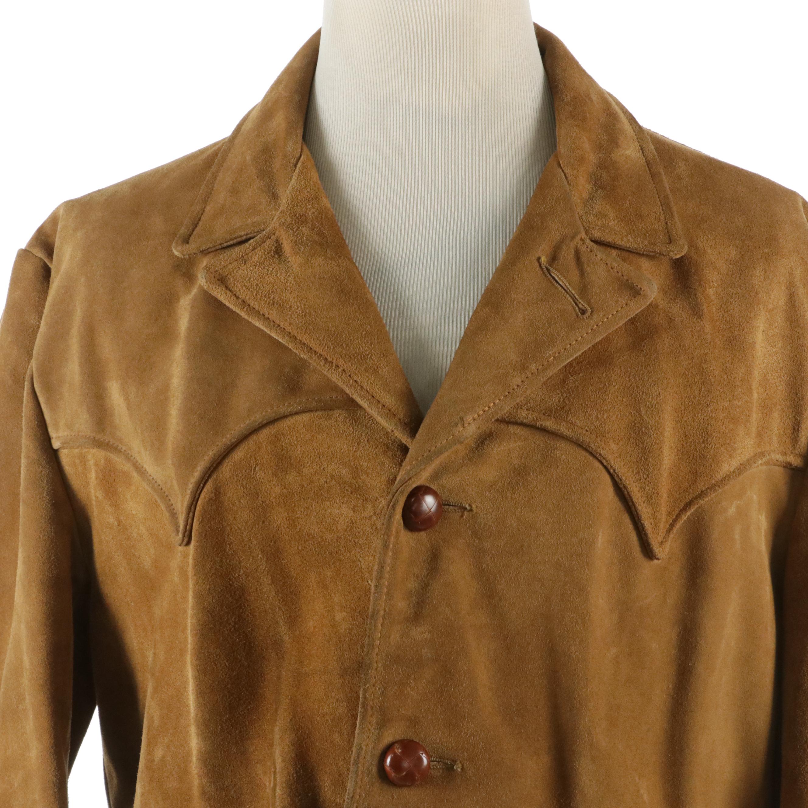 Men's Schott Bros. Rancher Jacket in Rough Out Suede