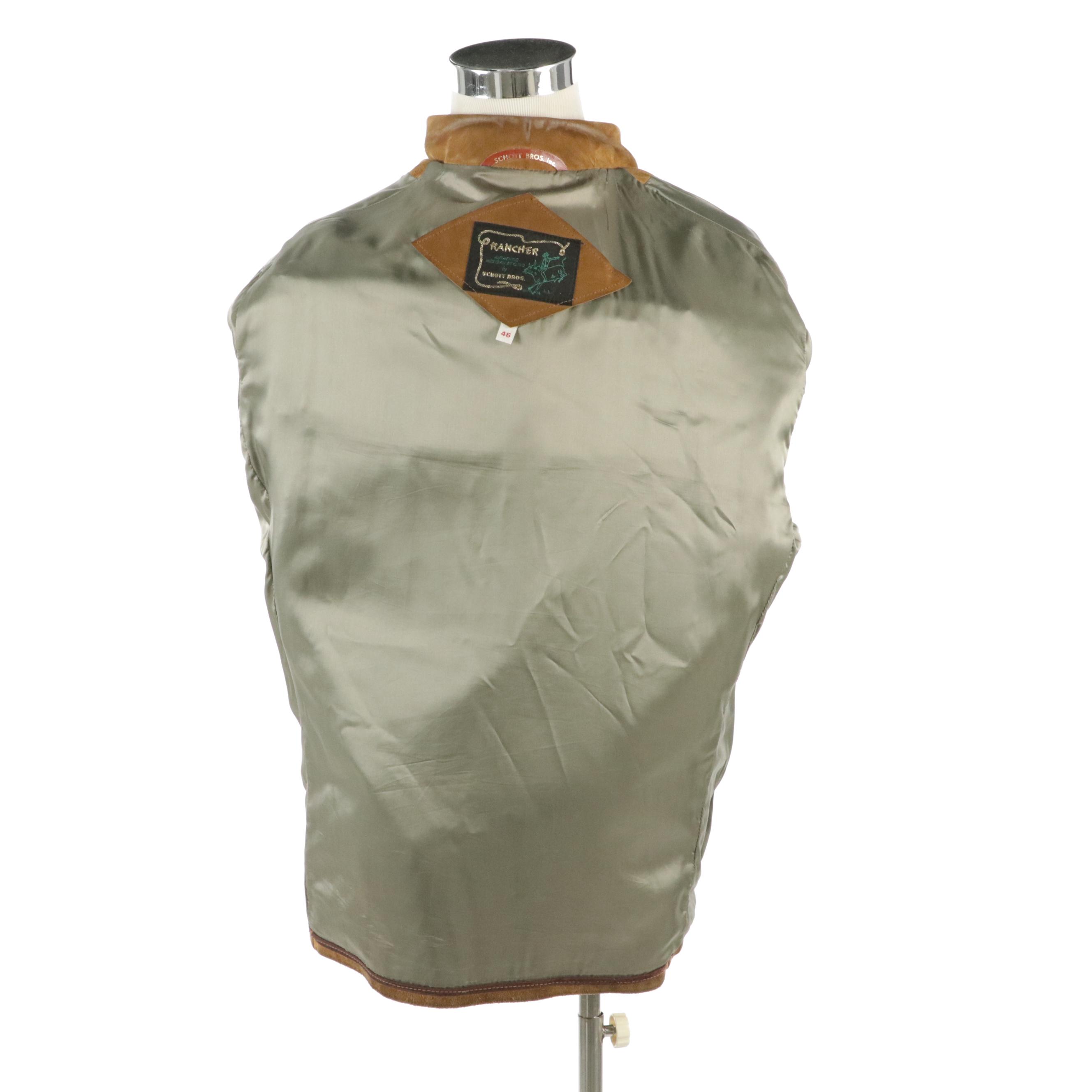 Men's Schott Bros. Rancher Jacket in Rough Out Suede