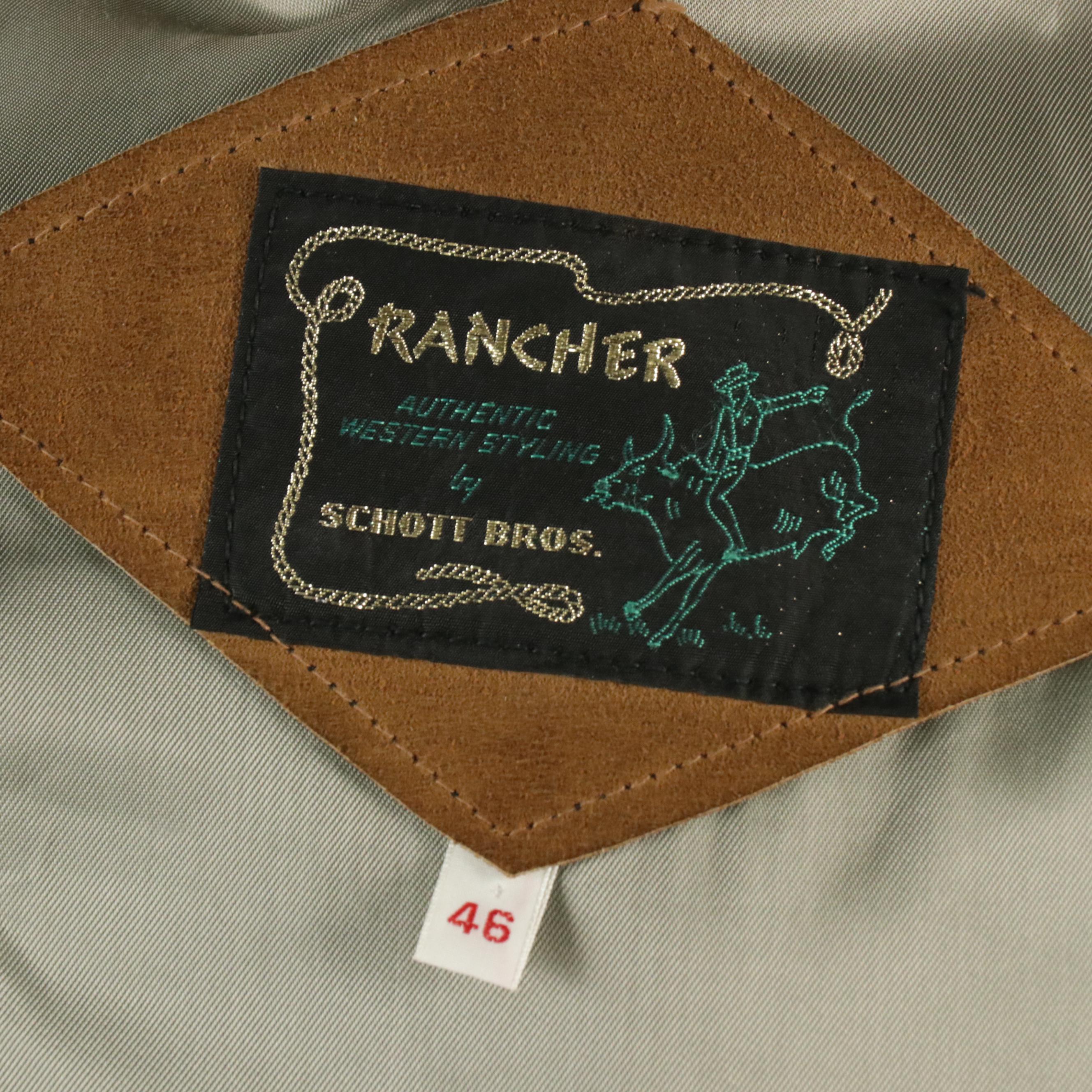 Men's Schott Bros. Rancher Jacket in Rough Out Suede