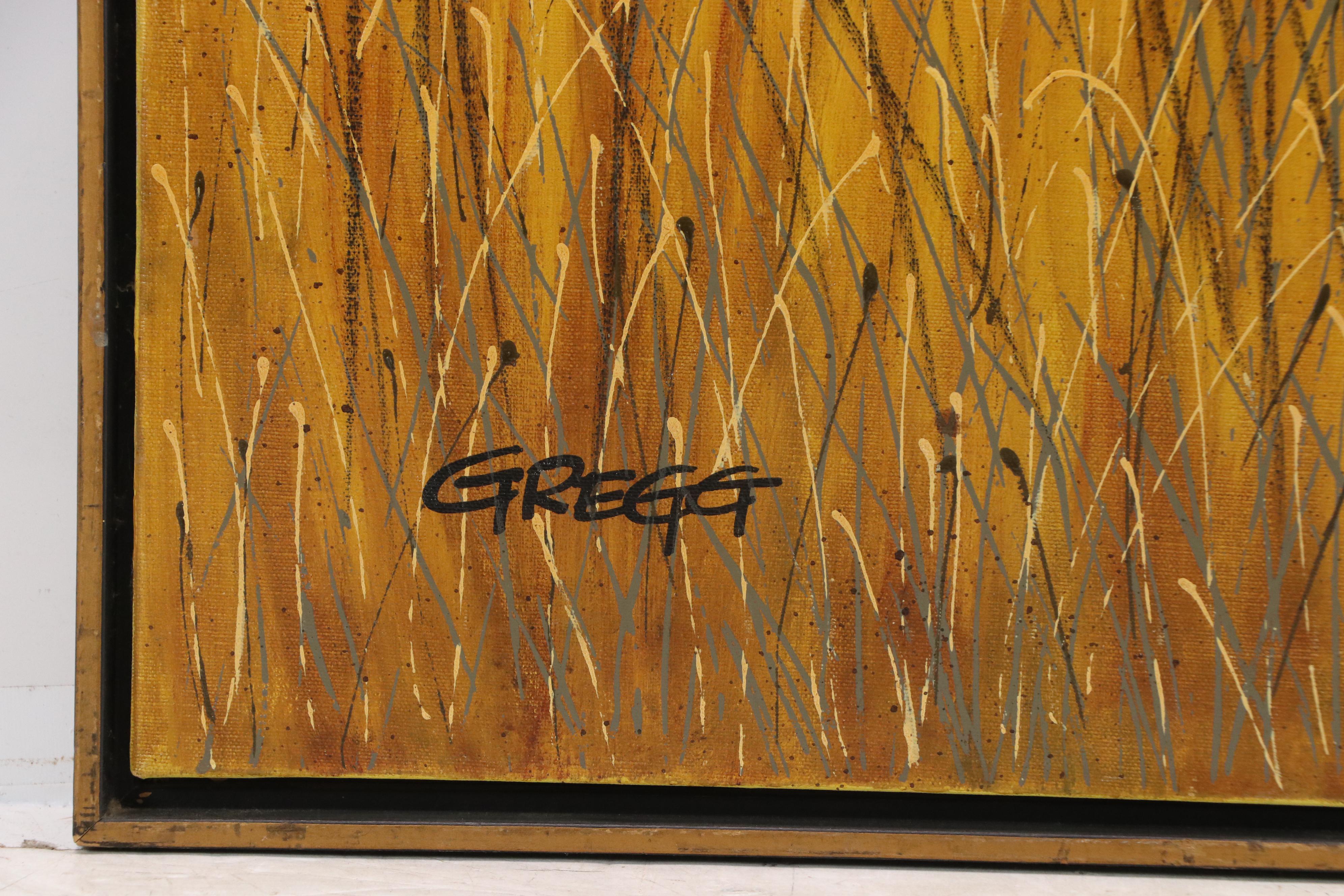 Gregg Mixed Media Acrylic Painting, Mid-20th Century