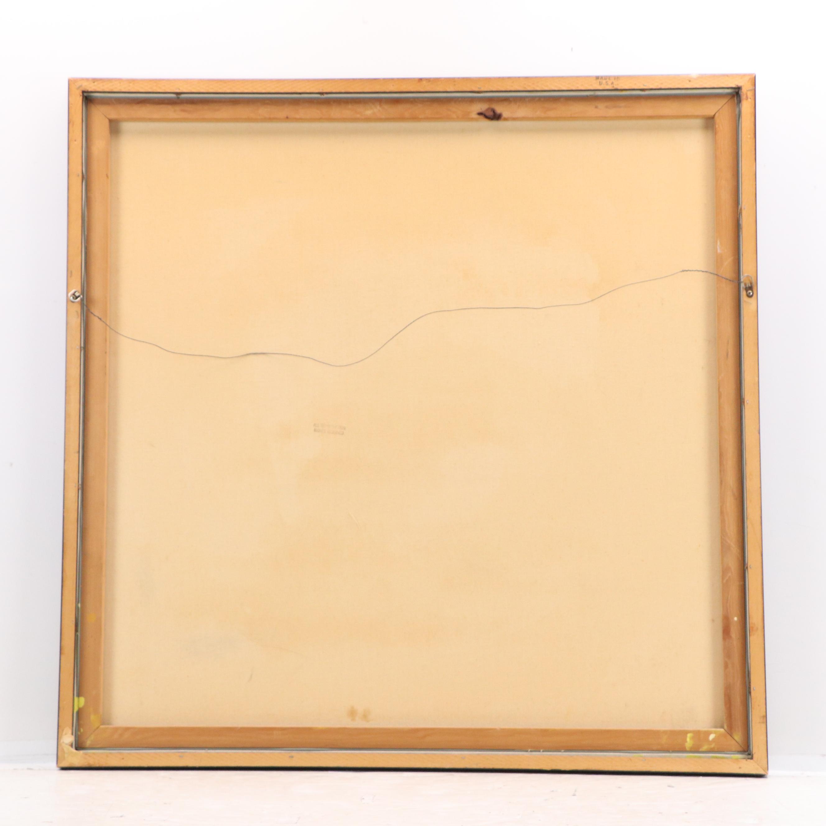 Gregg Mixed Media Acrylic Painting, Mid-20th Century