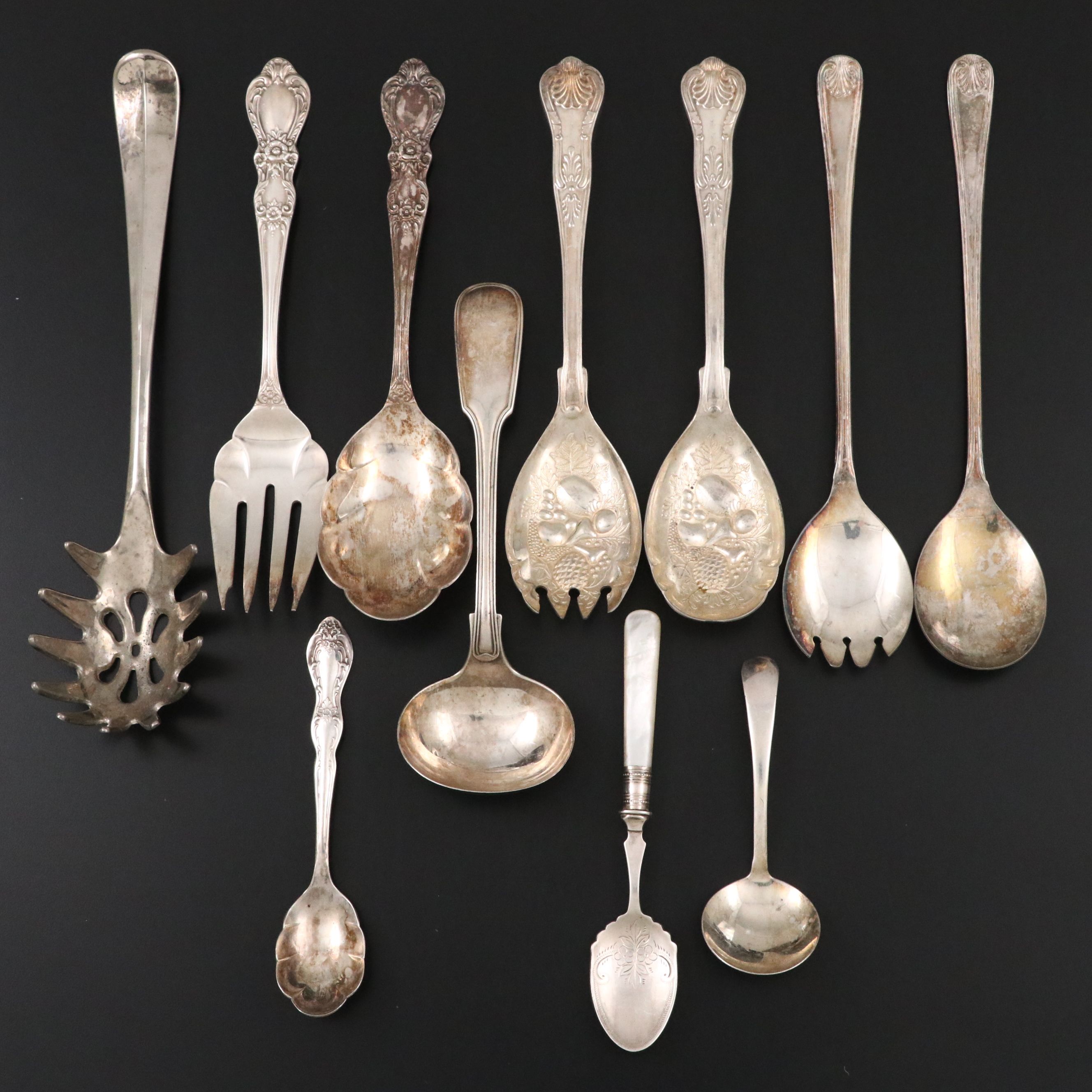 International "Heritage" and Other Silver Plate Serving Utensils