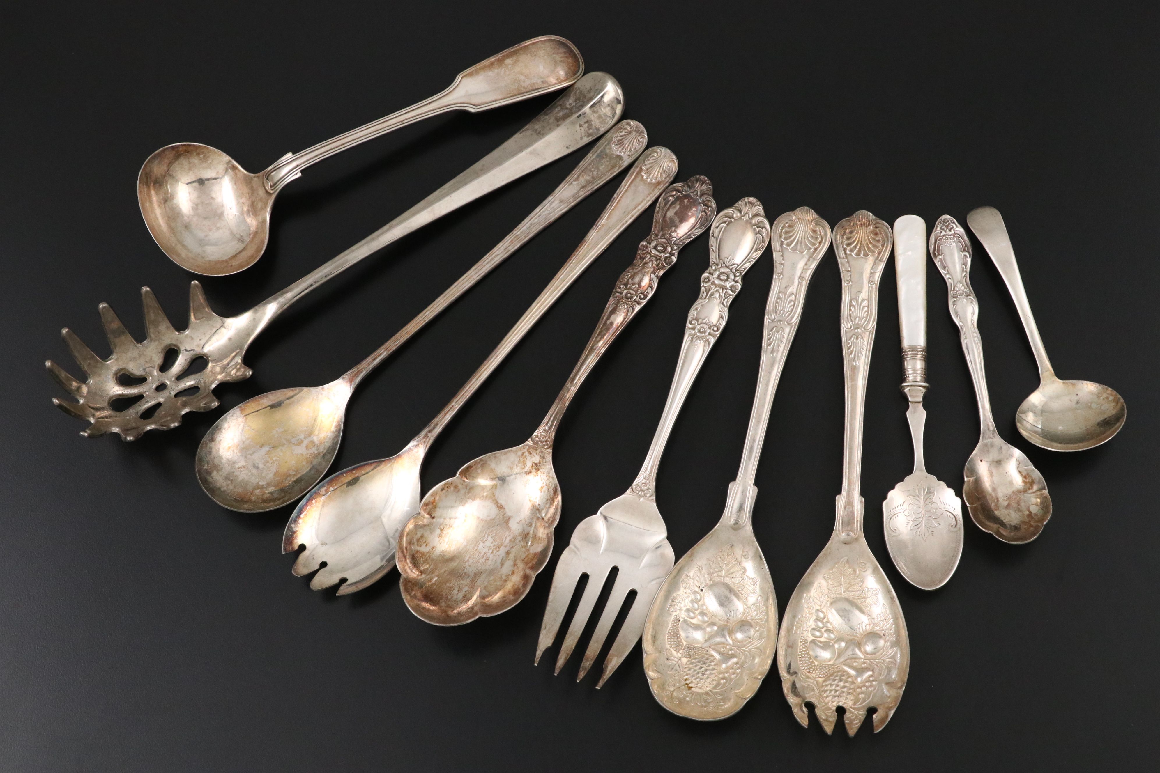 International "Heritage" and Other Silver Plate Serving Utensils