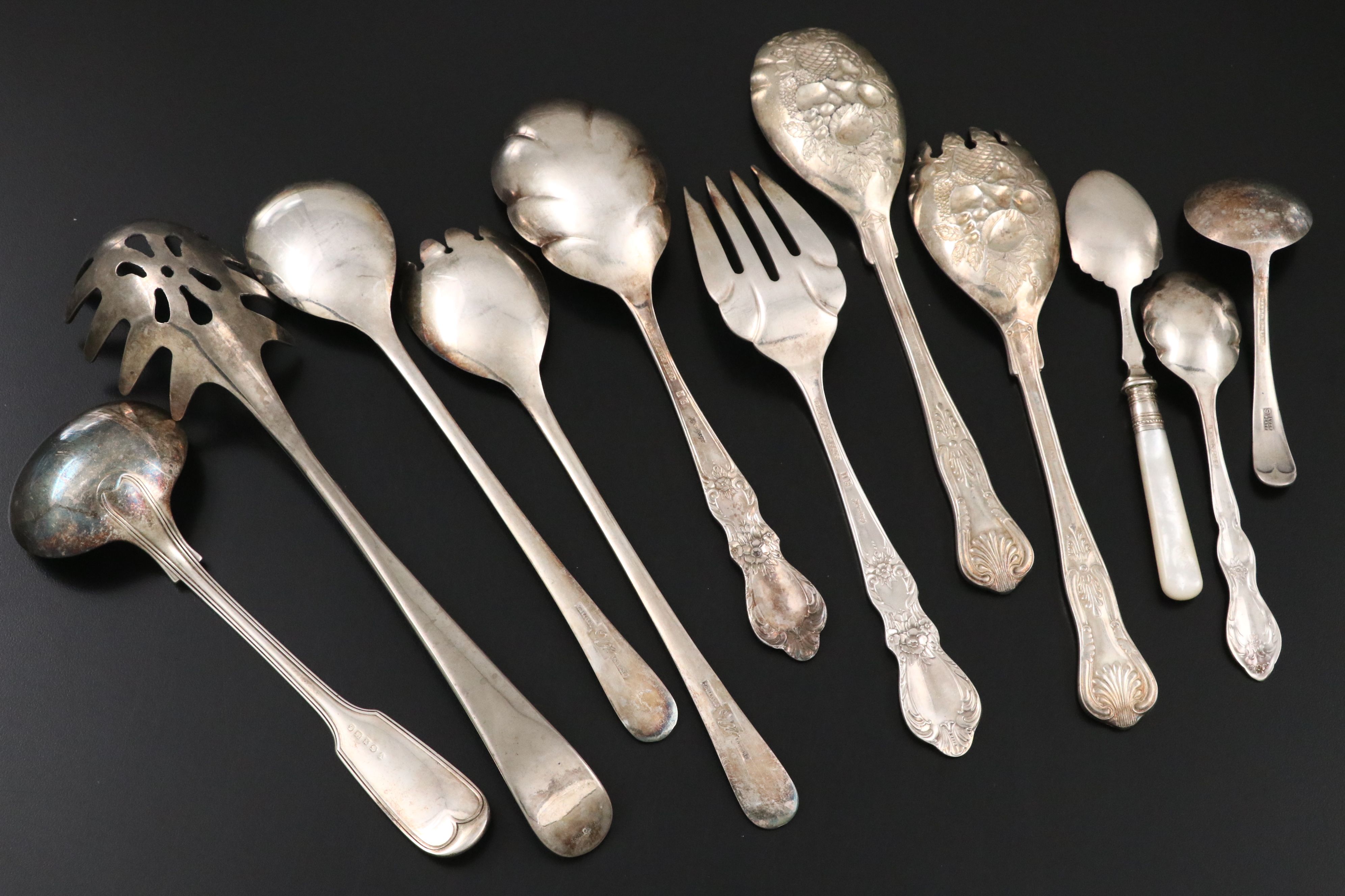 International "Heritage" and Other Silver Plate Serving Utensils