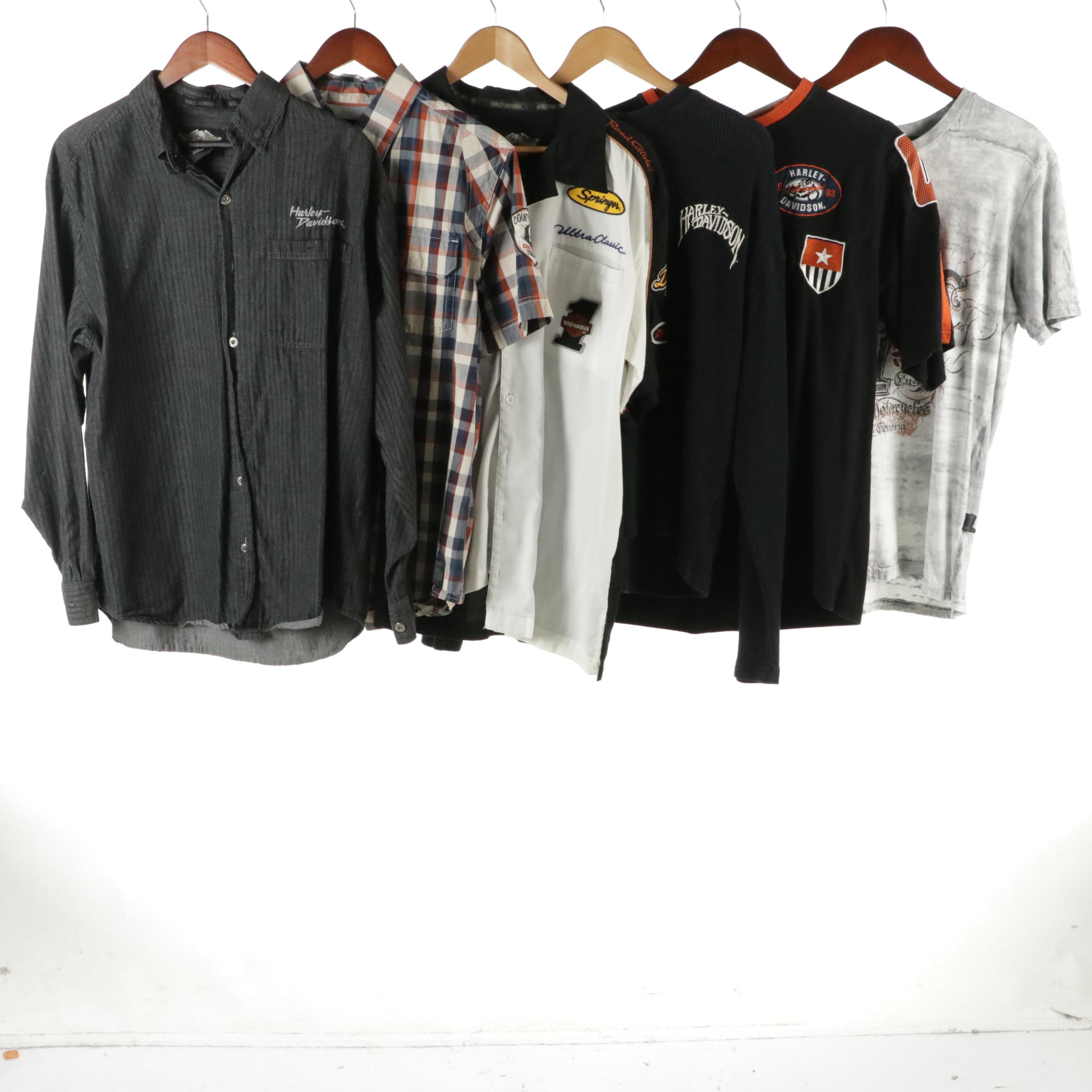 Men's Harley Davidson Capsule Wardrobe Featuring Button-Ups, T-Shirts, and More