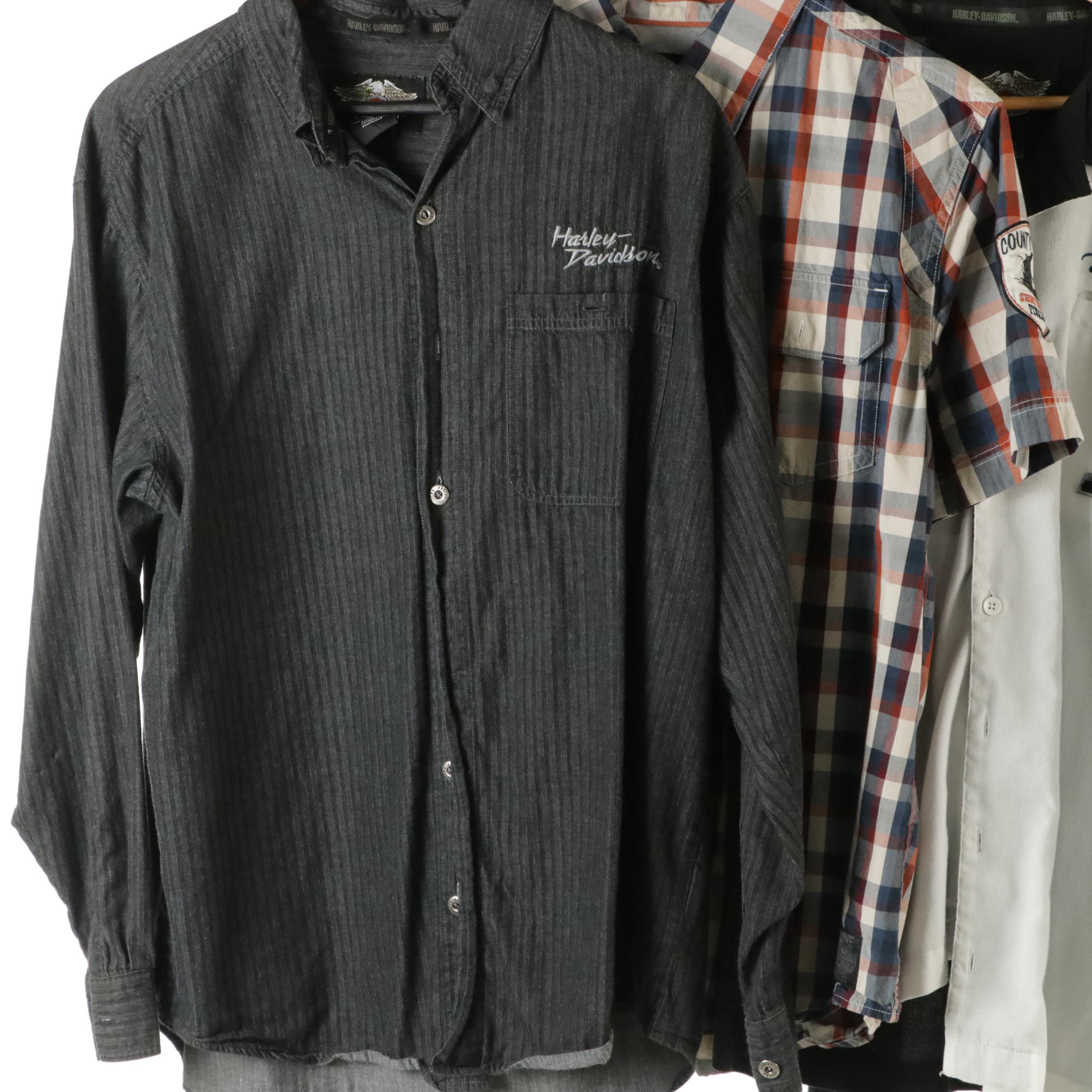 Men's Harley Davidson Capsule Wardrobe Featuring Button-Ups, T-Shirts, and More