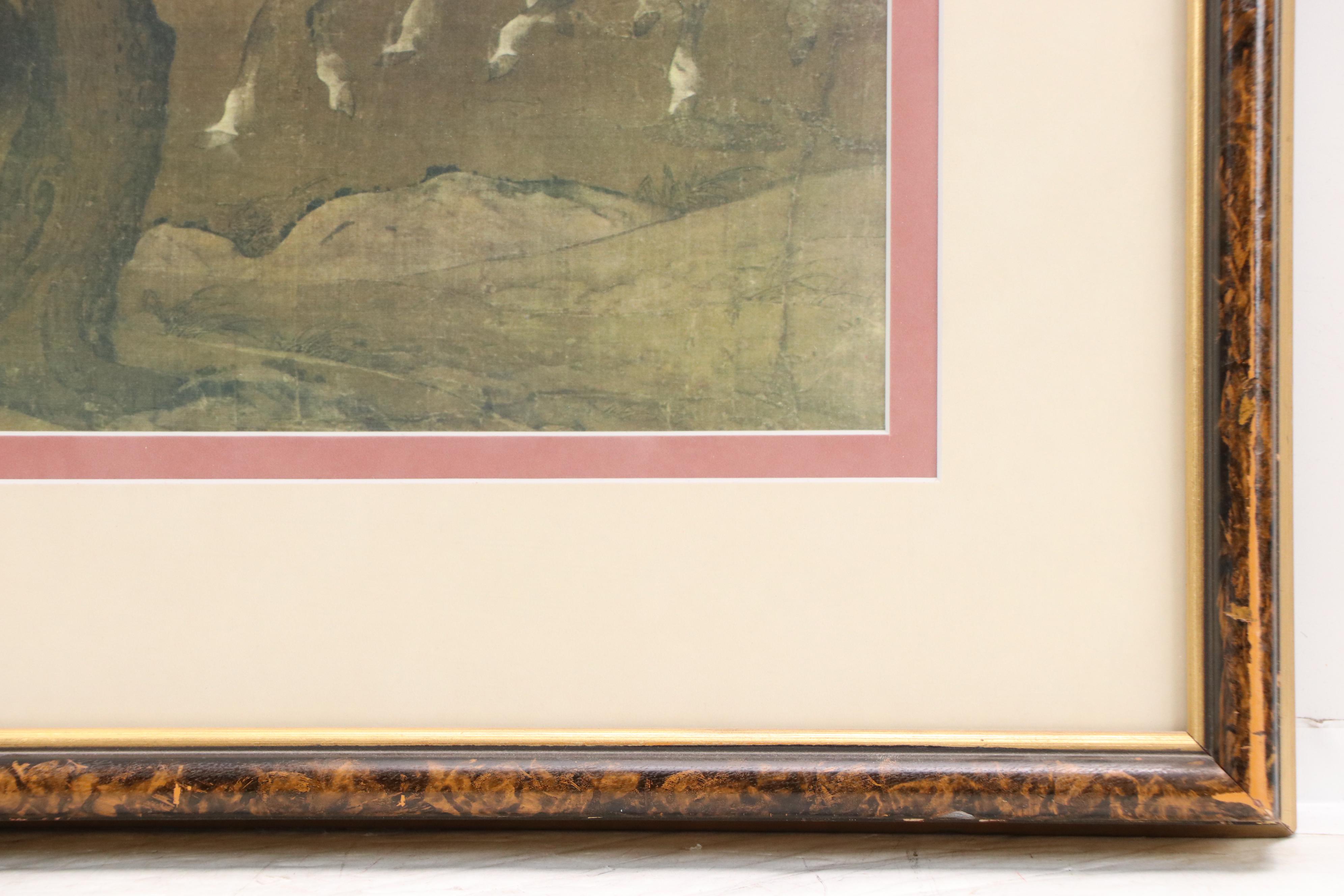 Collotype After Song Dynasty Painting "Emperor Xuanzong's Flight to Shu"