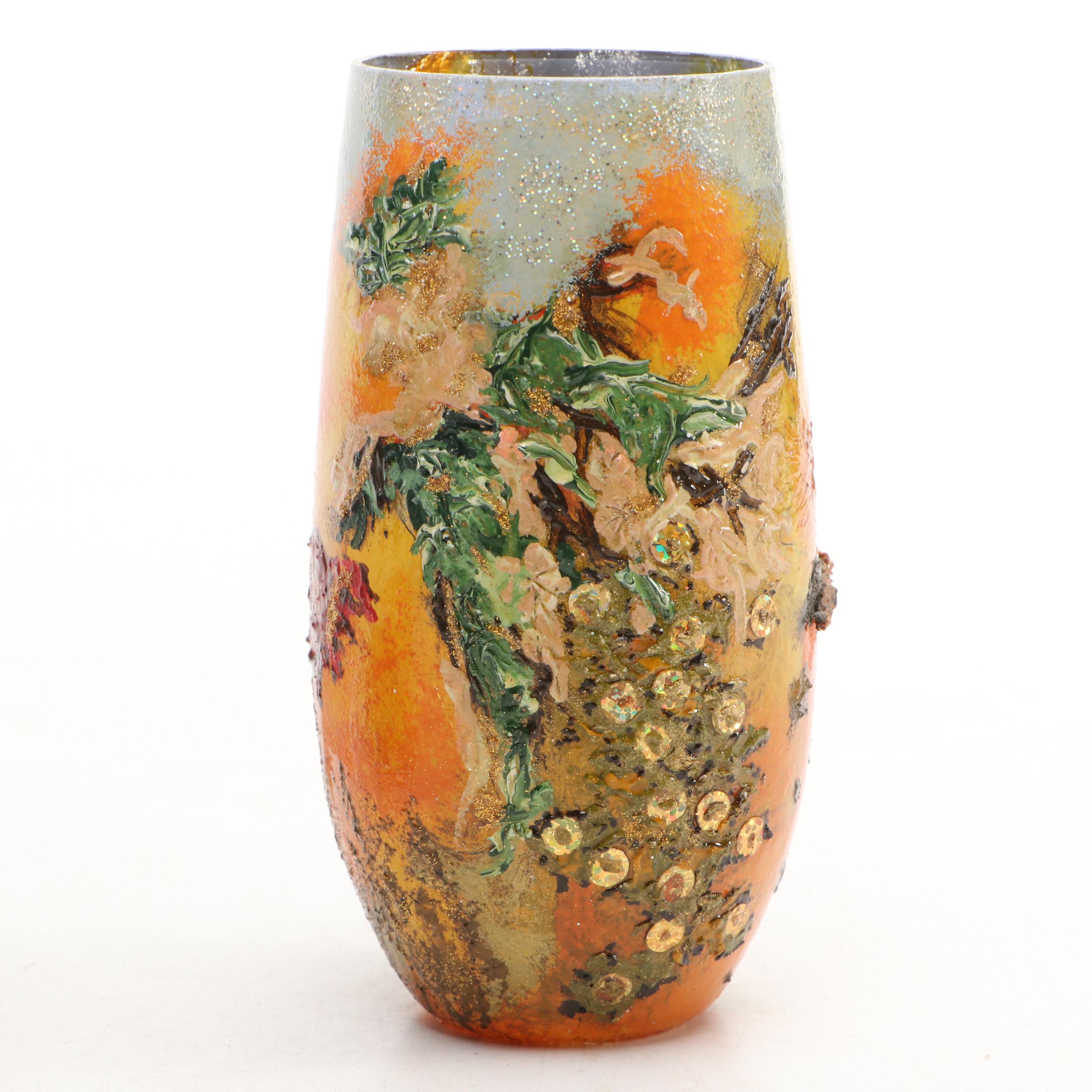 Chinese Tibet Metal and Glass Zodiac Teapot with Other Glass Vase, 20th Century