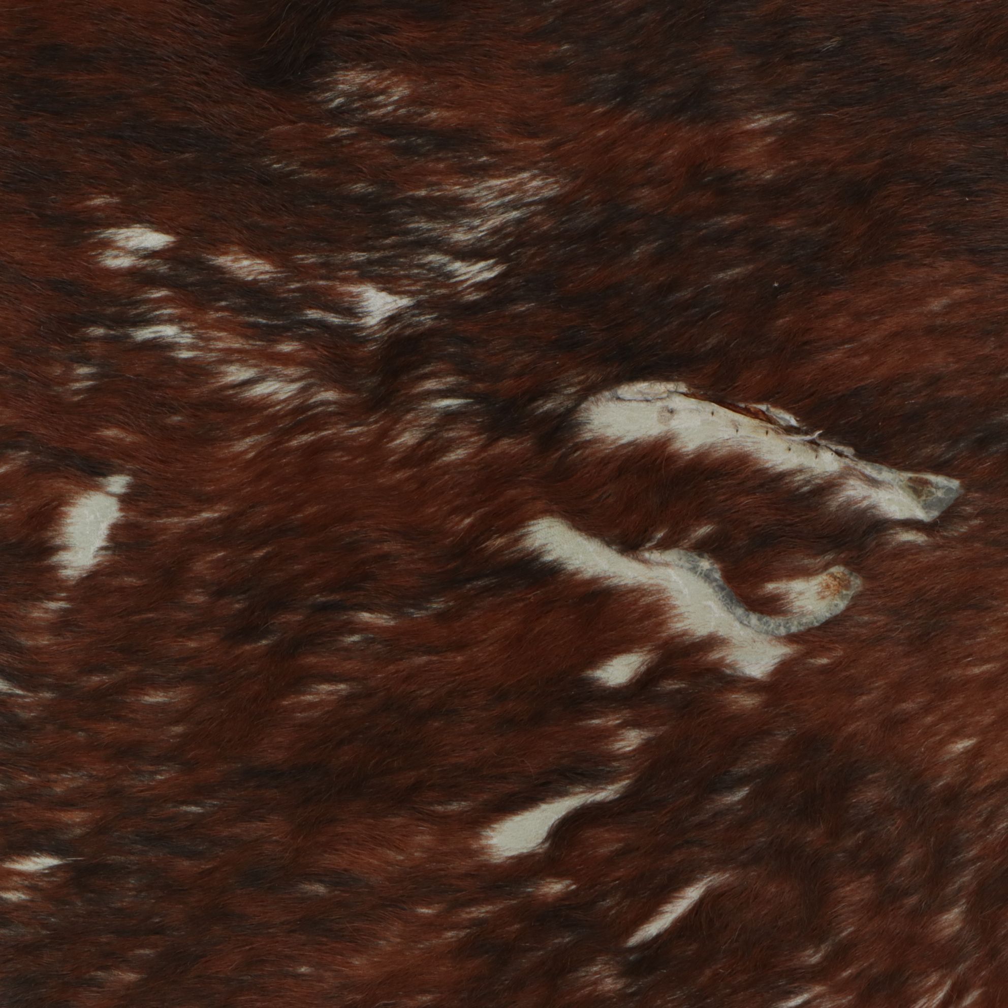 7'4 x 6'6 Natural Cow Hide Area Rug