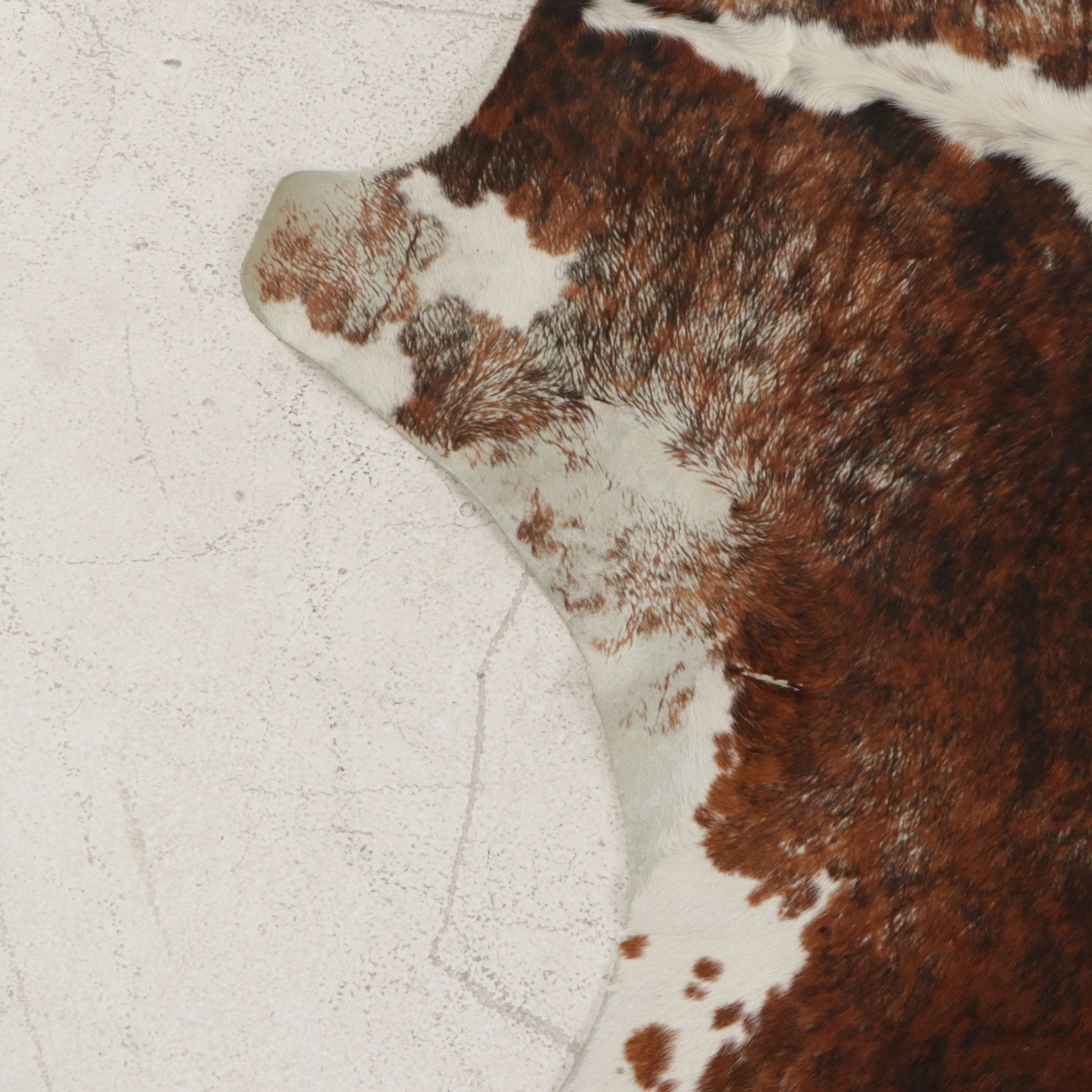 7'4 x 6'6 Natural Cow Hide Area Rug