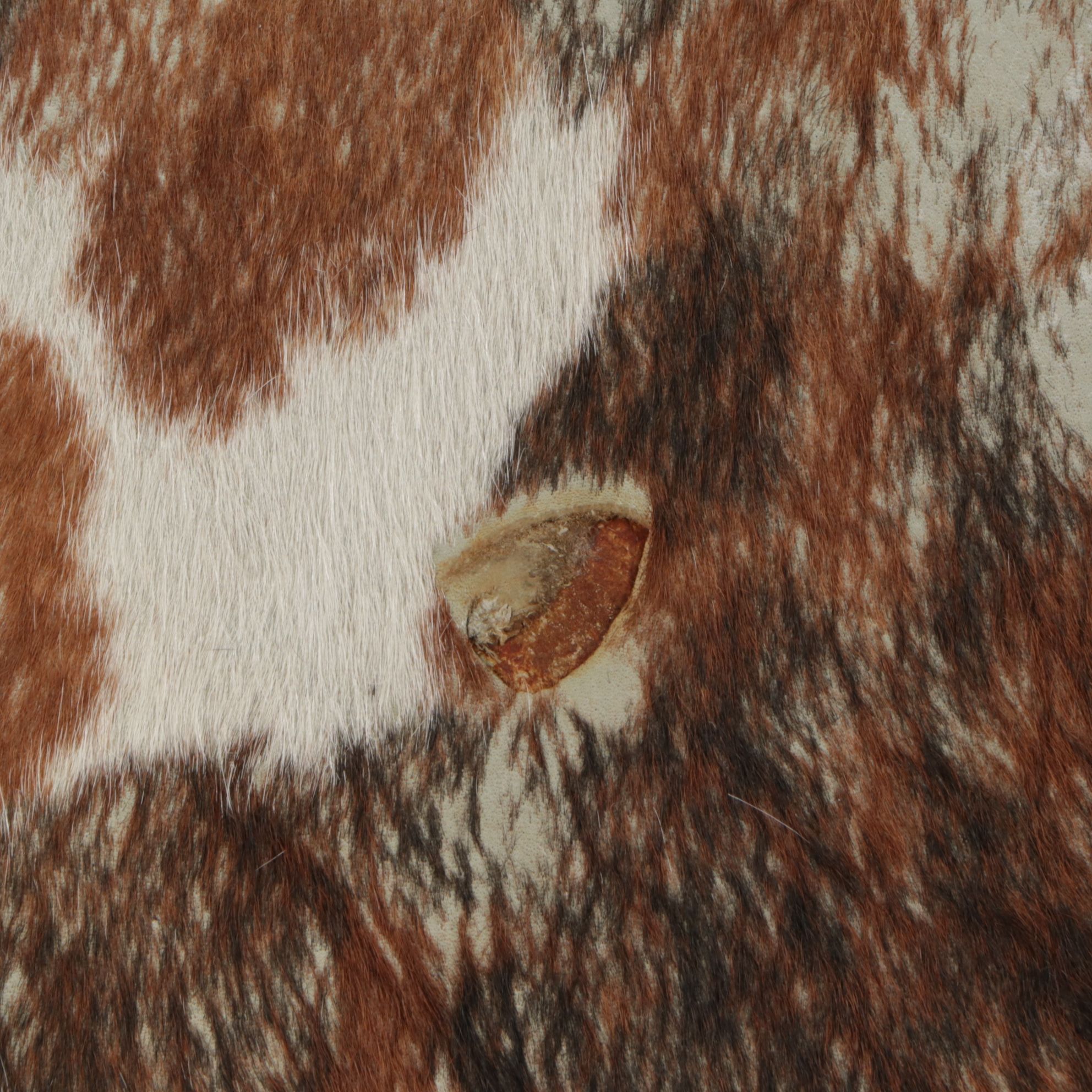 7'4 x 6'6 Natural Cow Hide Area Rug