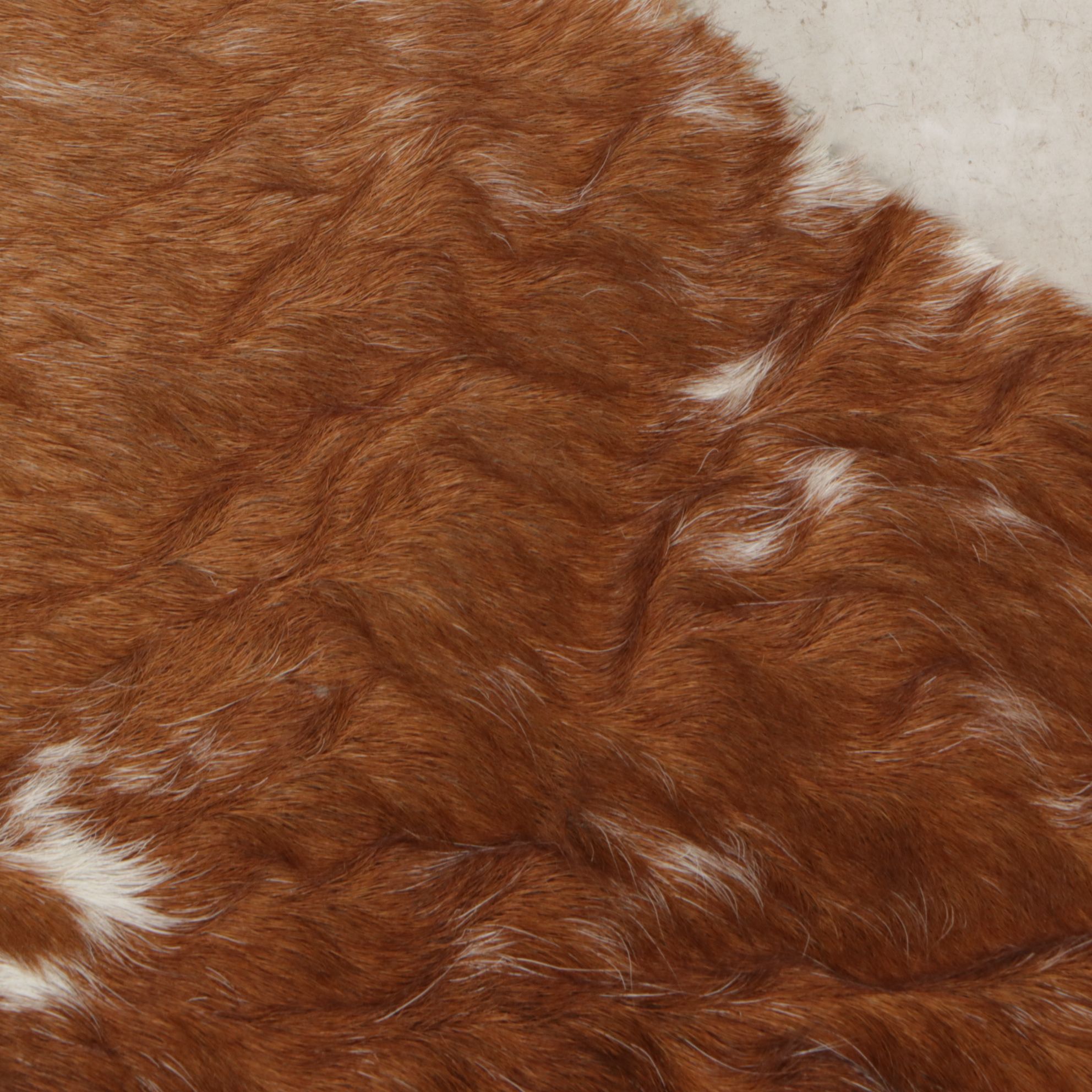 7'4 x 6'6 Natural Cow Hide Area Rug