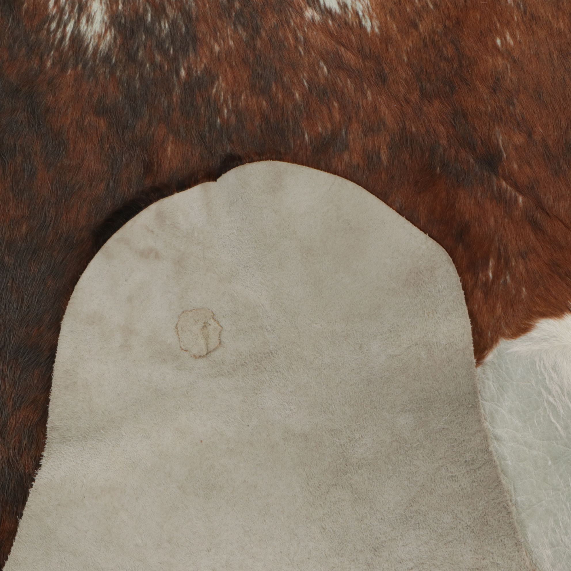 7'4 x 6'6 Natural Cow Hide Area Rug