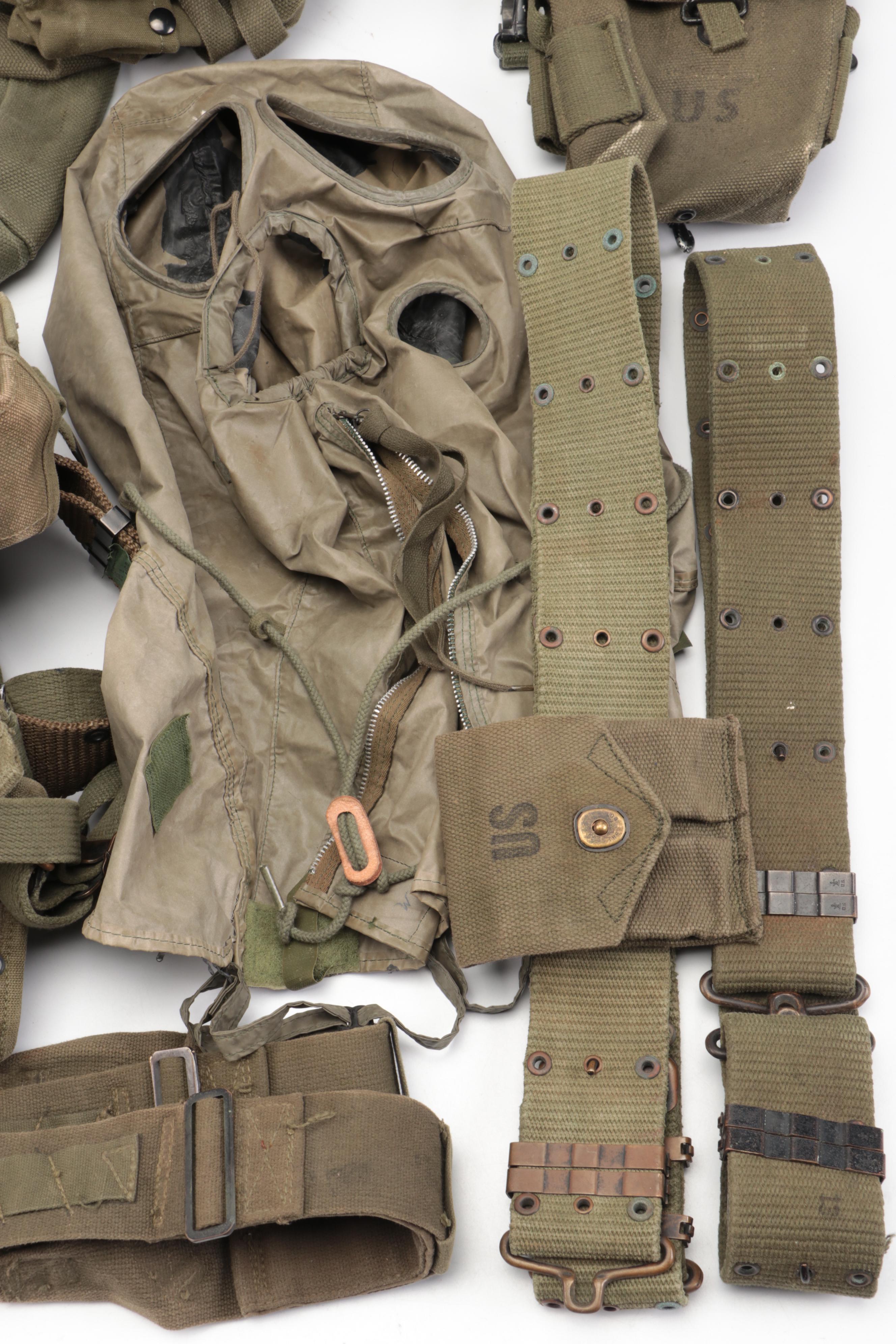 Cold War Era U.S. Army Chemical-Biological Field Mask, with Pouches and More
