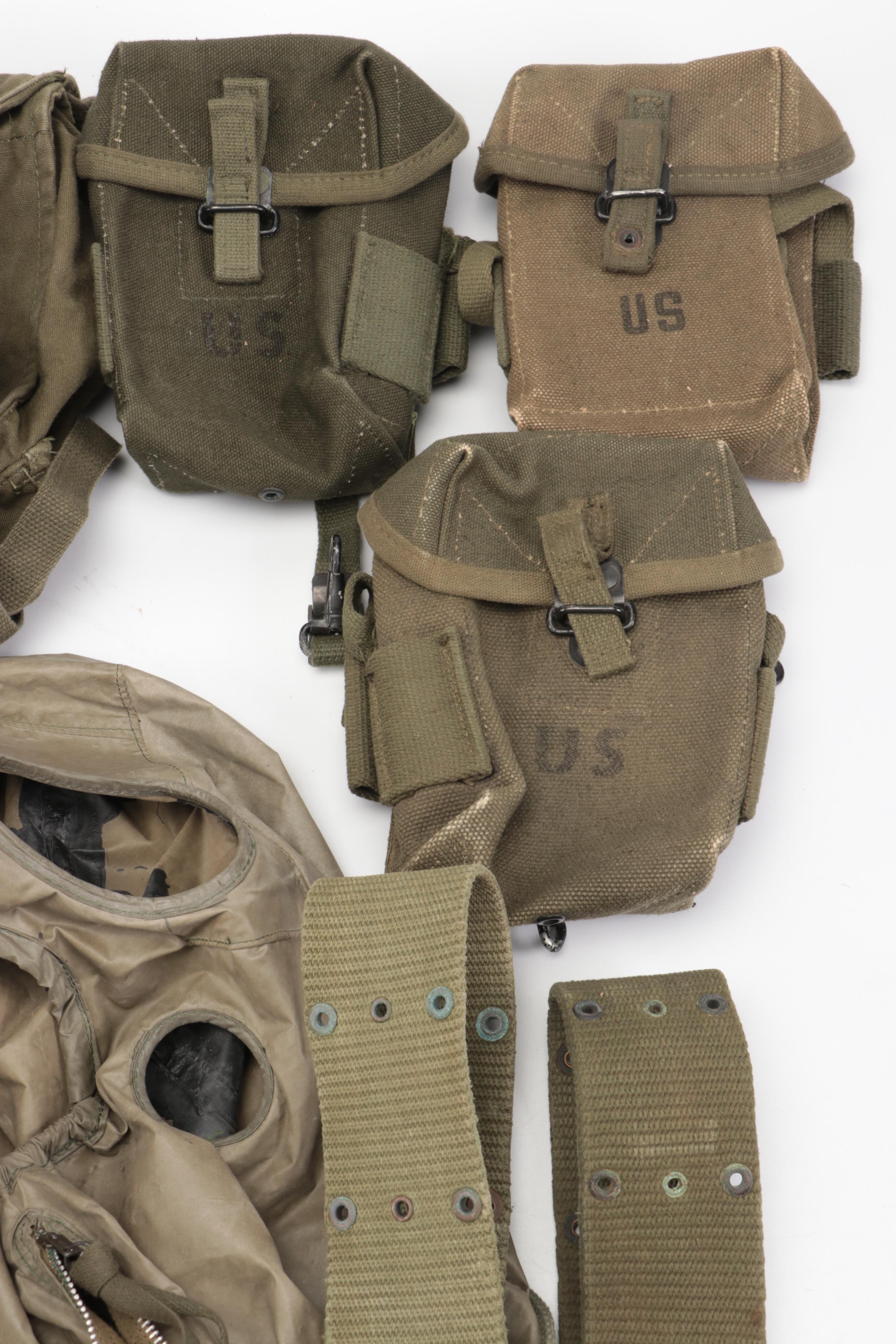 Cold War Era U.S. Army Chemical-Biological Field Mask, with Pouches and More