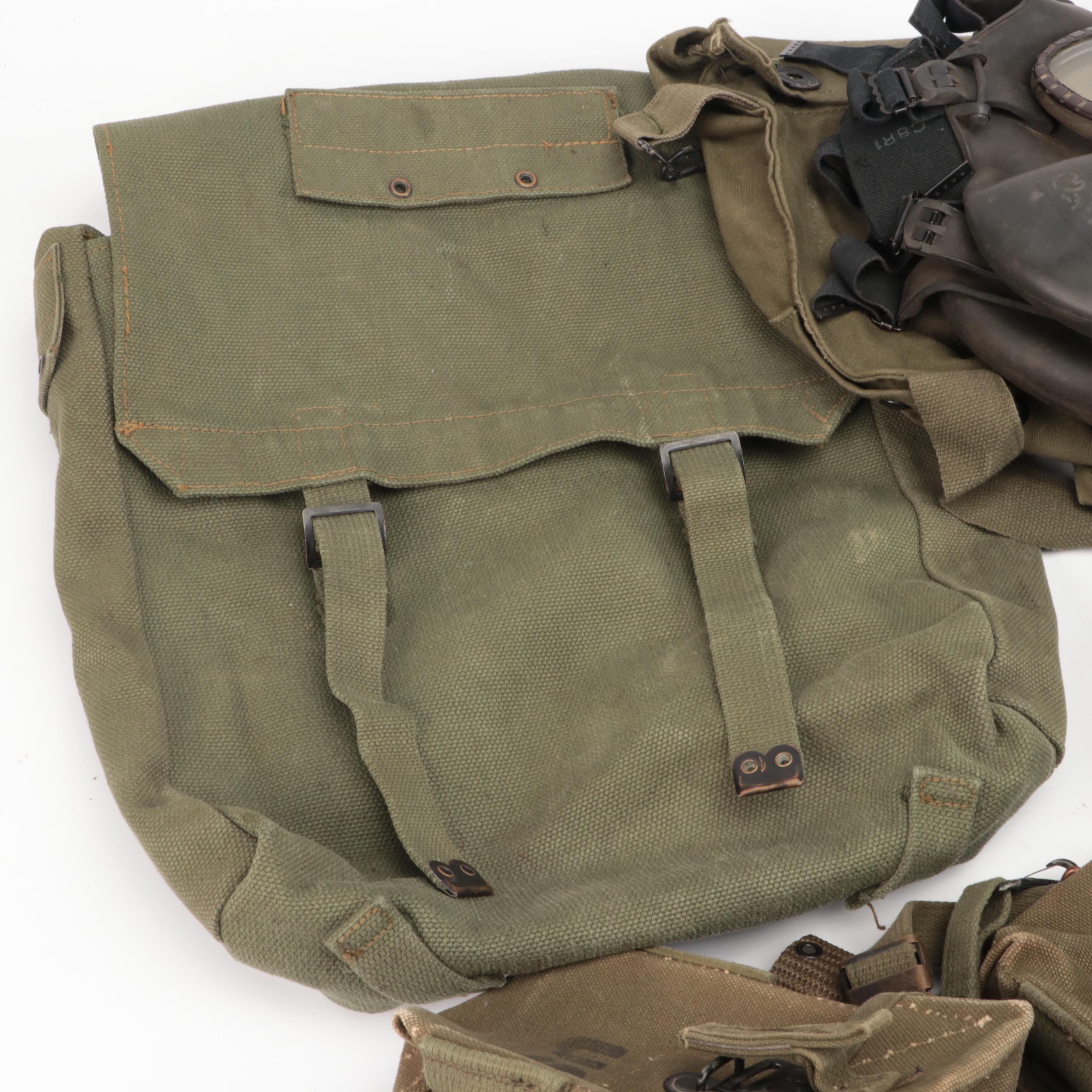 Cold War Era U.S. Army Chemical-Biological Field Mask, with Pouches and More