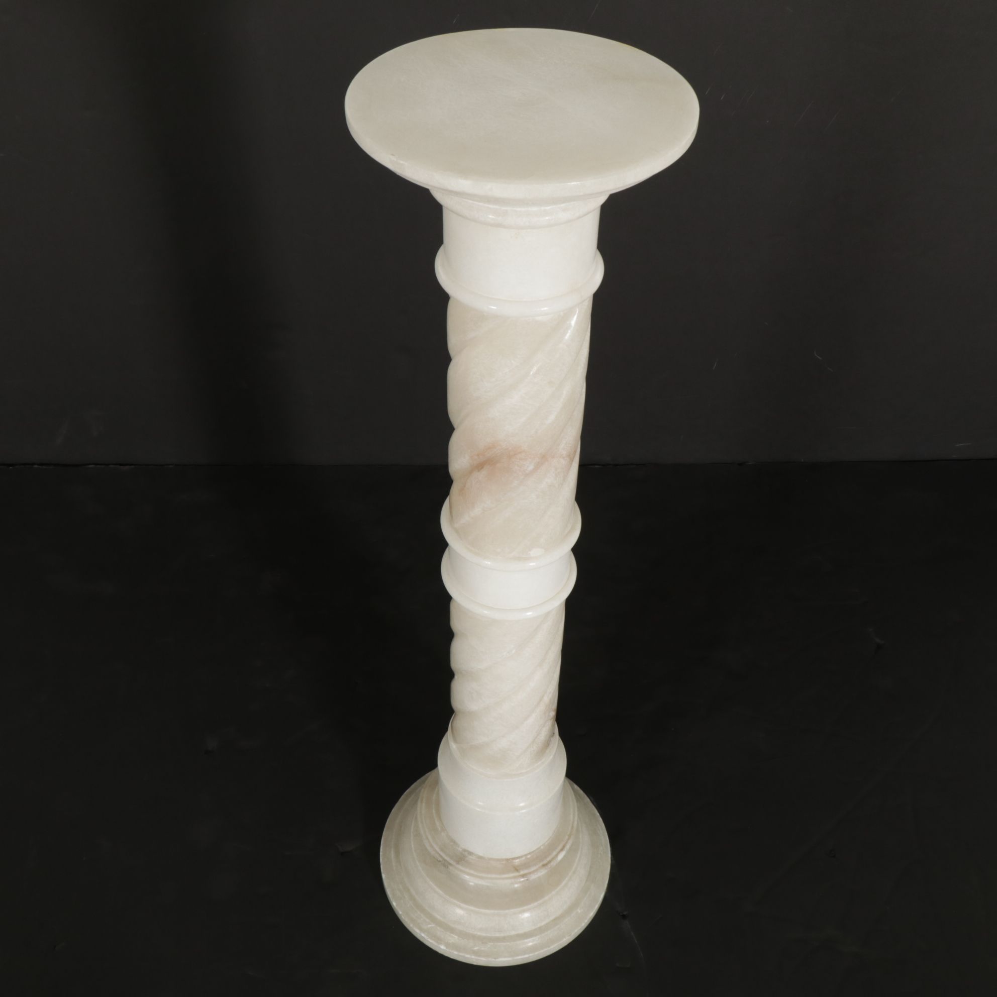 Carved Alabaster Pedestal