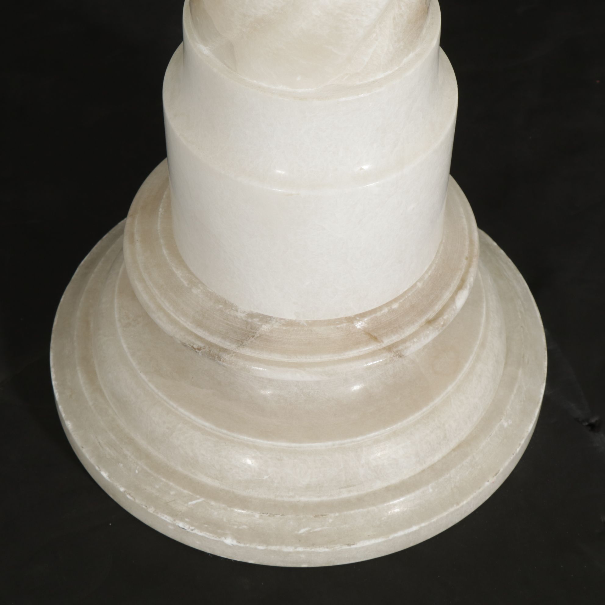 Carved Alabaster Pedestal
