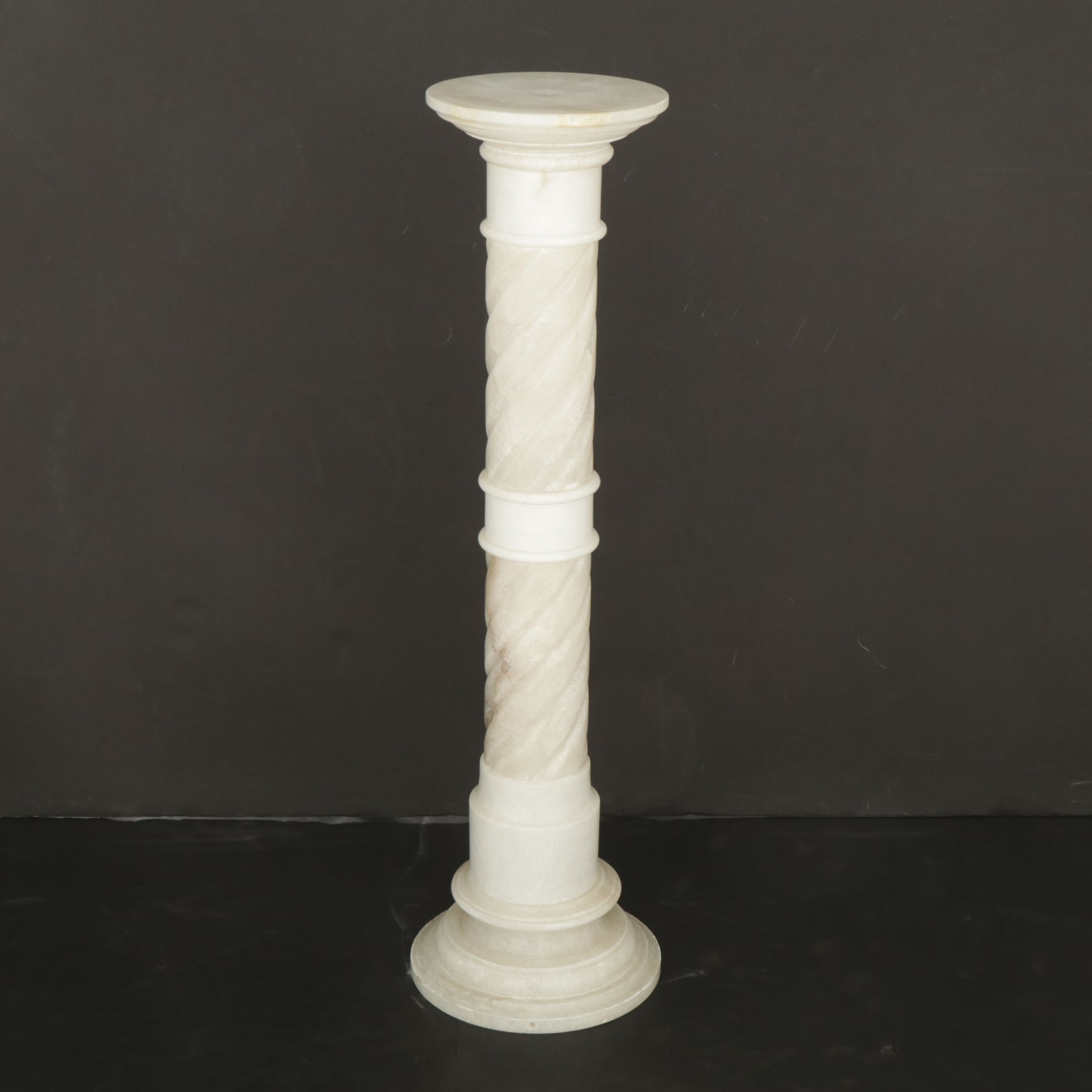 Carved Alabaster Pedestal