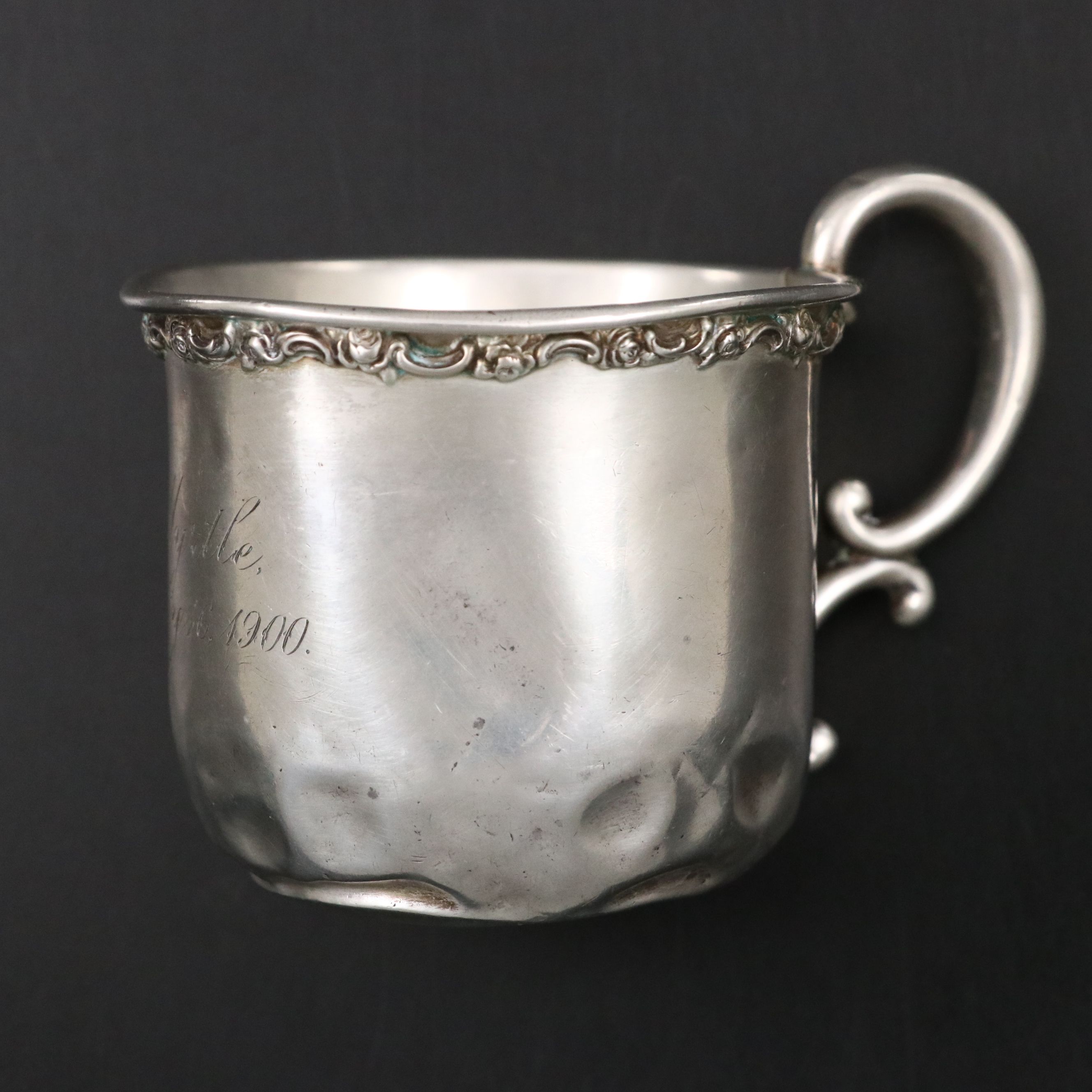 Web Sterling Silver Porringer with Shreve & Co. Cup and Other Fork and Spoon