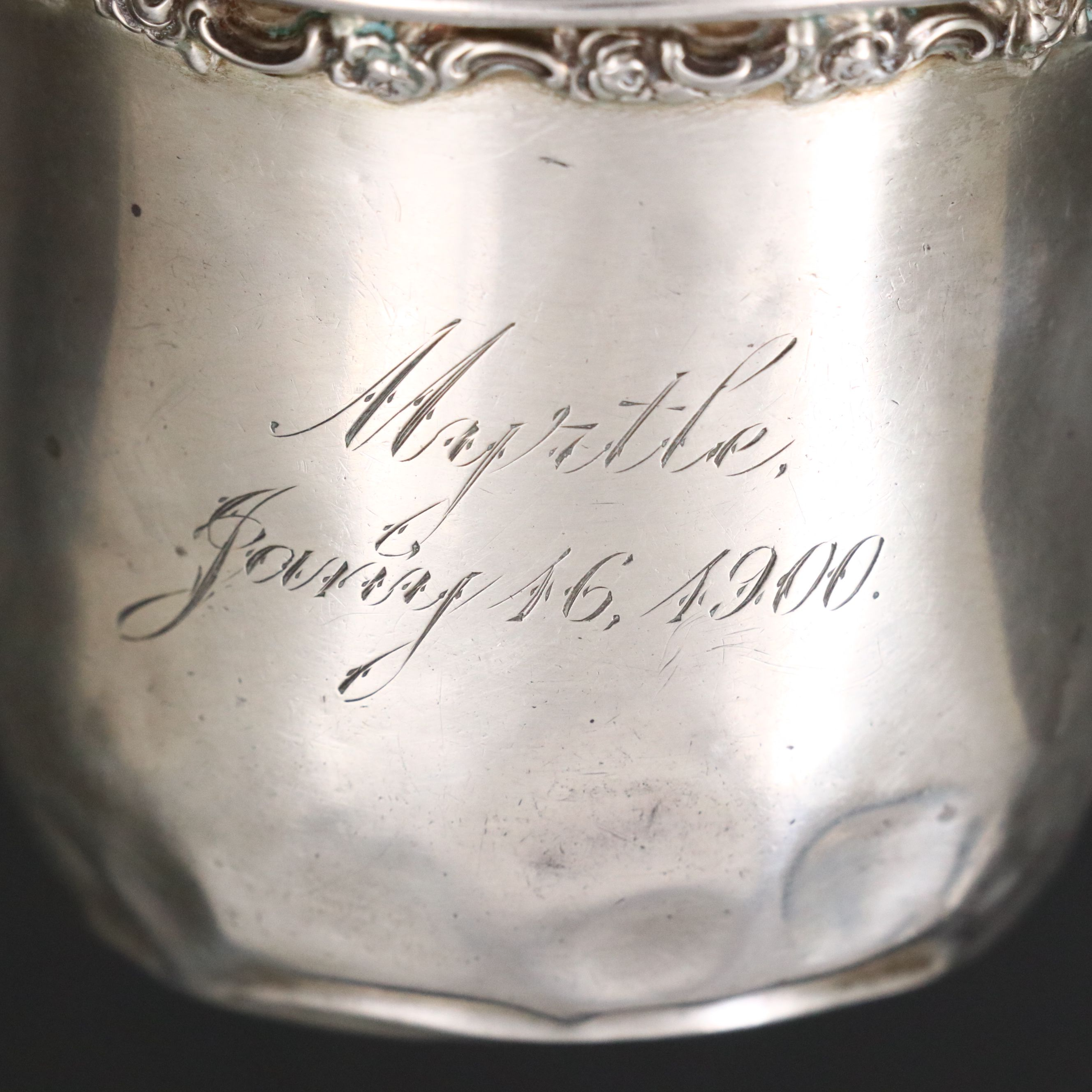 Web Sterling Silver Porringer with Shreve & Co. Cup and Other Fork and Spoon