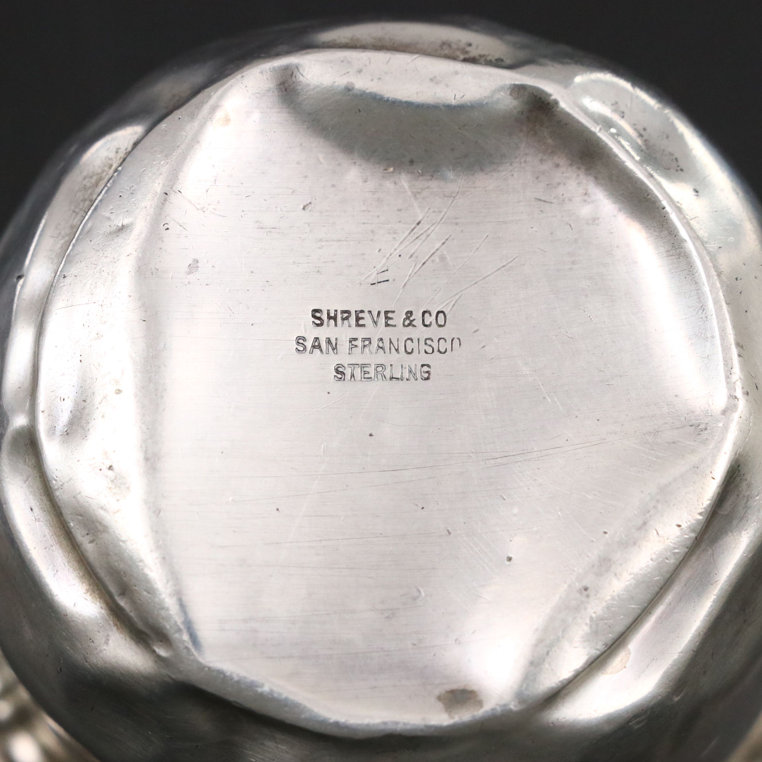 Web Sterling Silver Porringer with Shreve & Co. Cup and Other Fork and Spoon