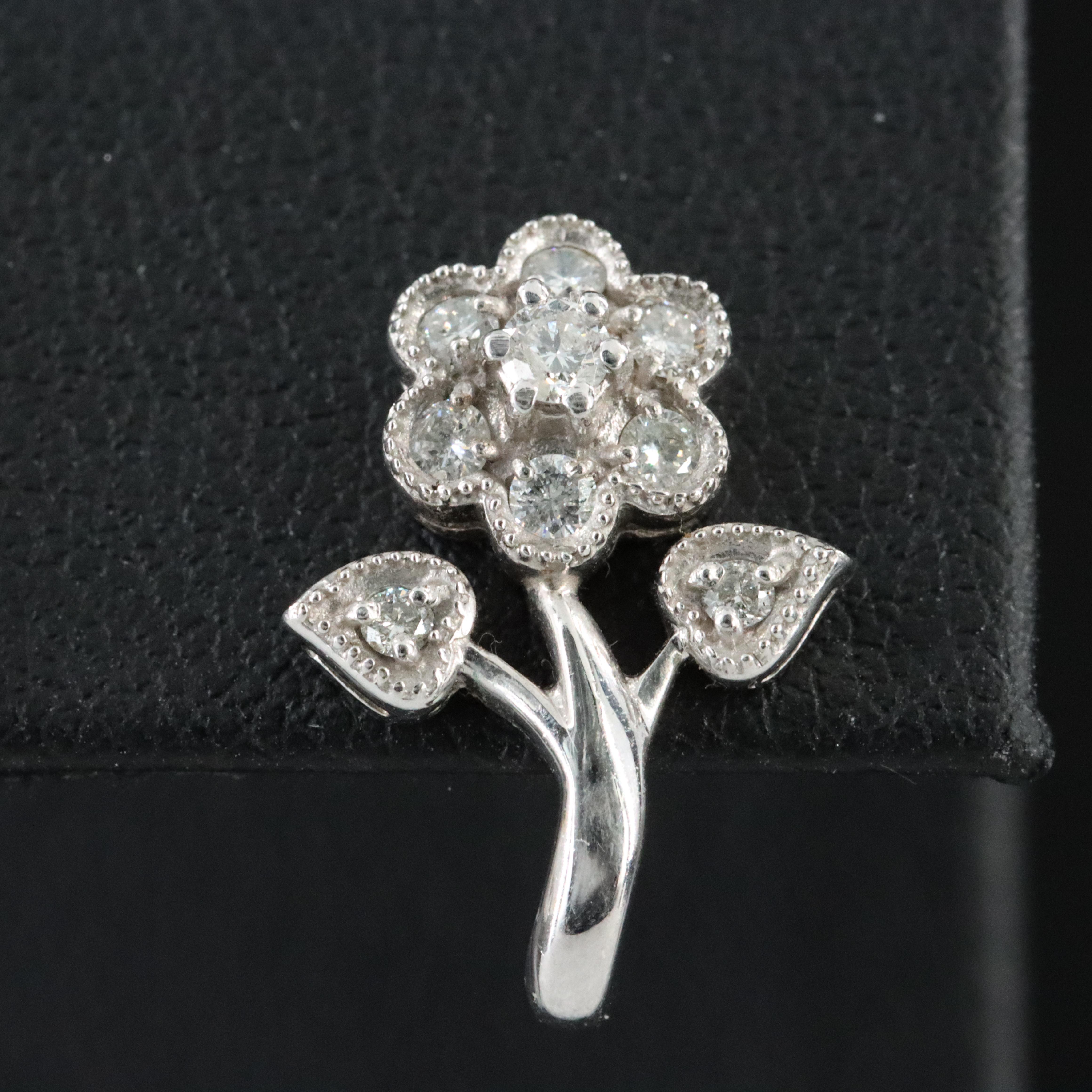 14K 0.45 CTW Diamond Flower Earrings
