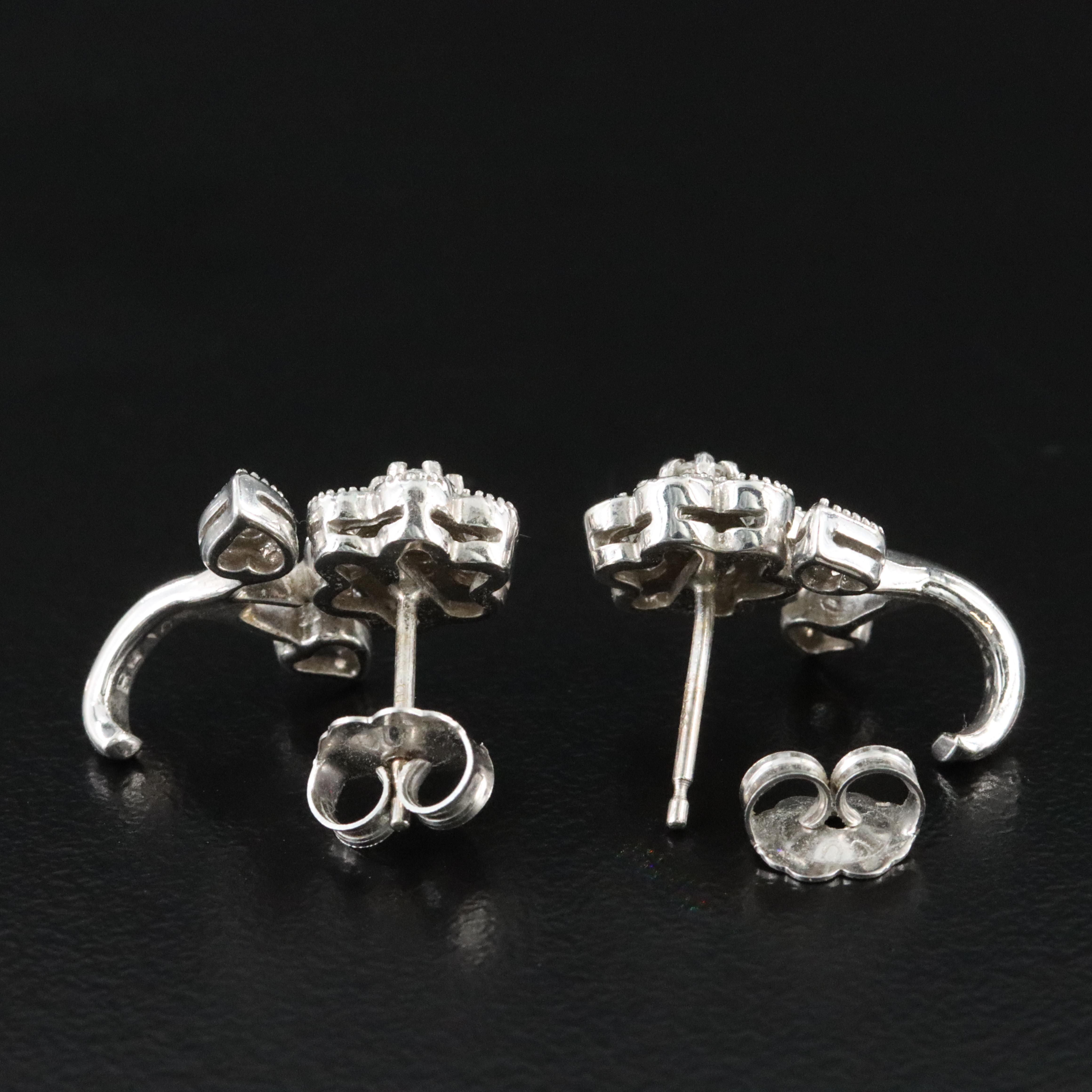 14K 0.45 CTW Diamond Flower Earrings