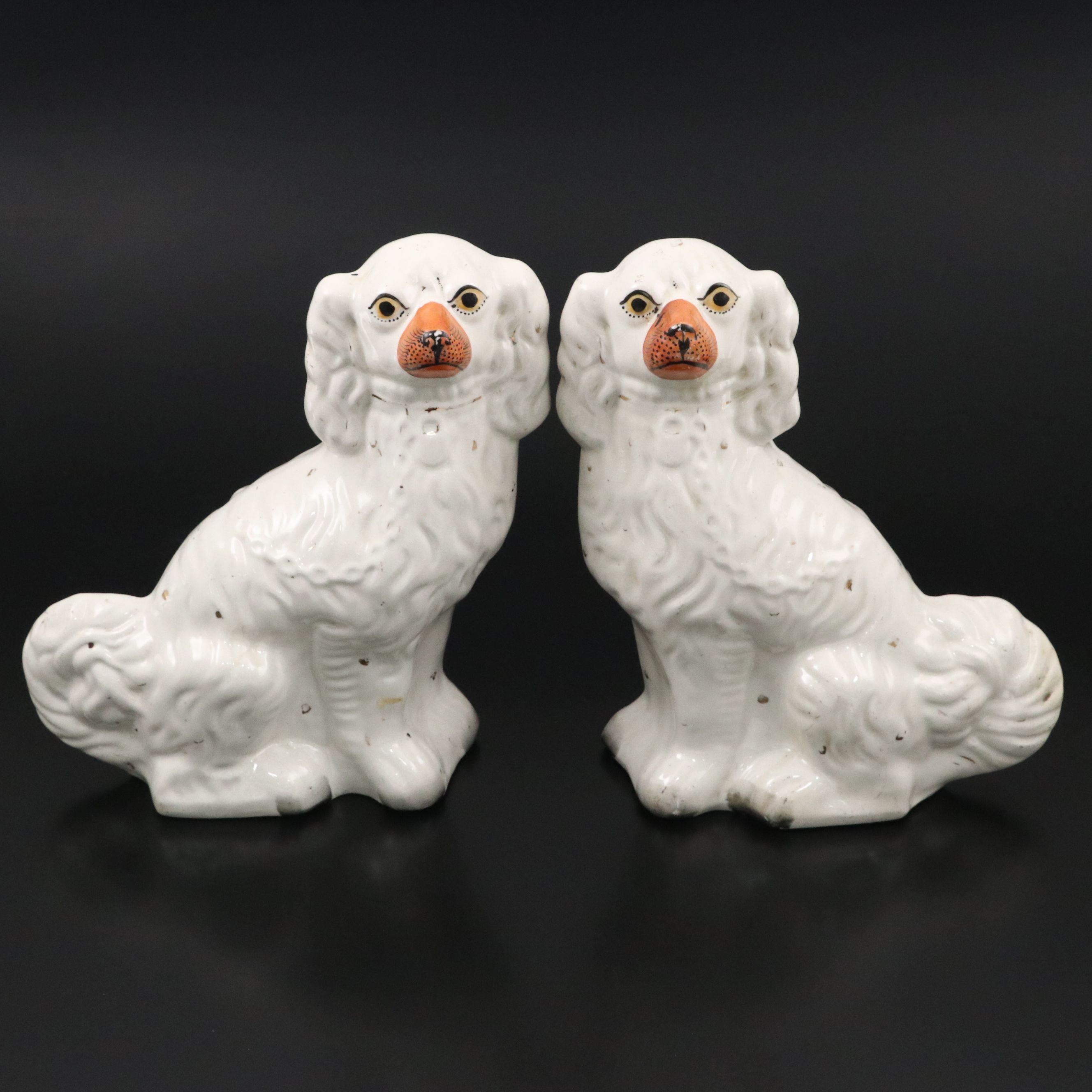 Pair of Staffordshire Style Spaniels, 20th Century