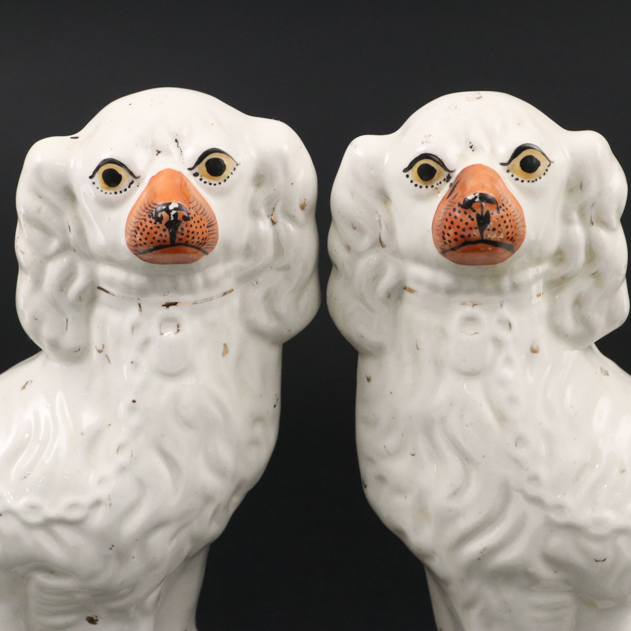 Pair of Staffordshire Style Spaniels, 20th Century