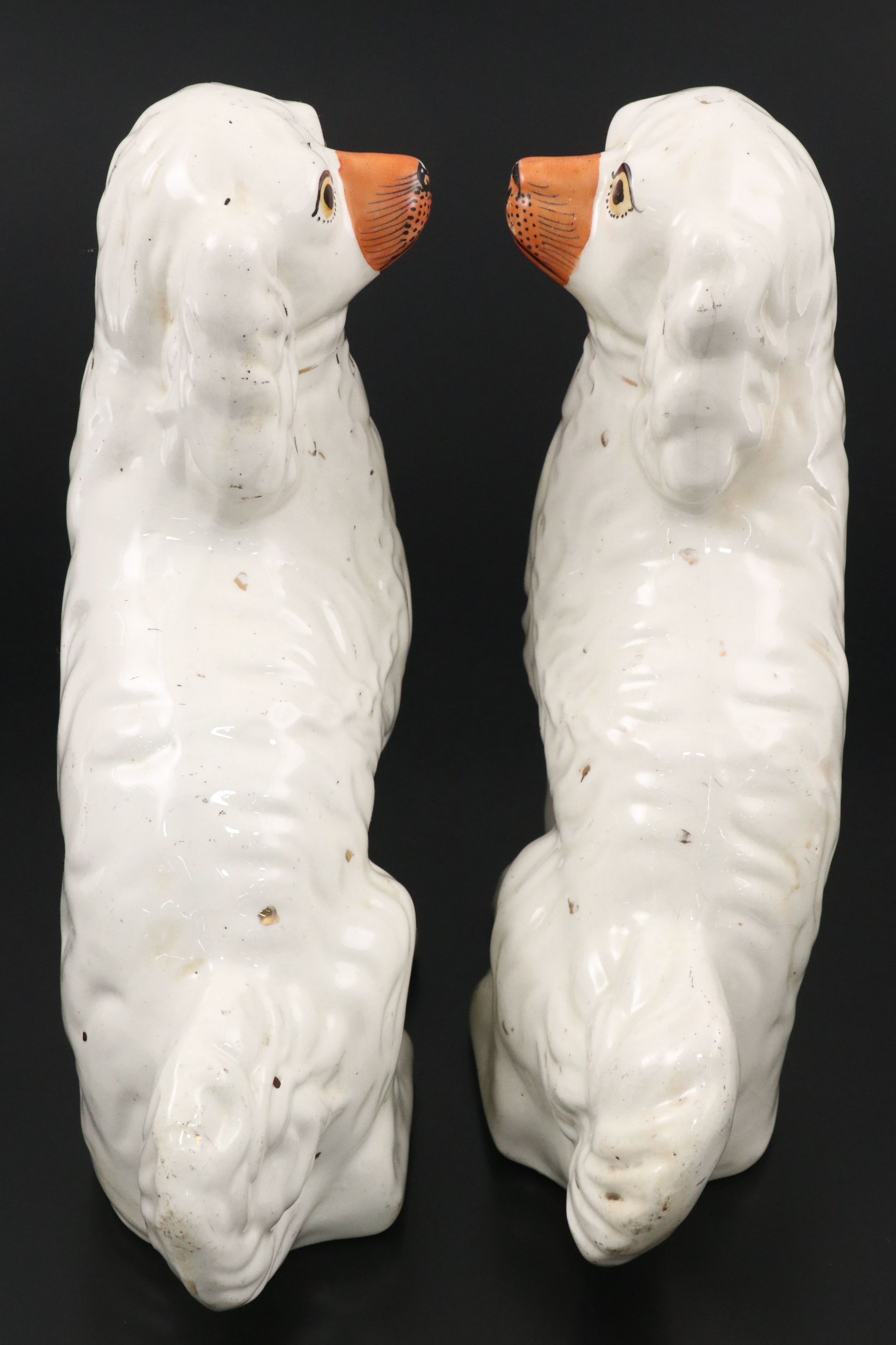 Pair of Staffordshire Style Spaniels, 20th Century