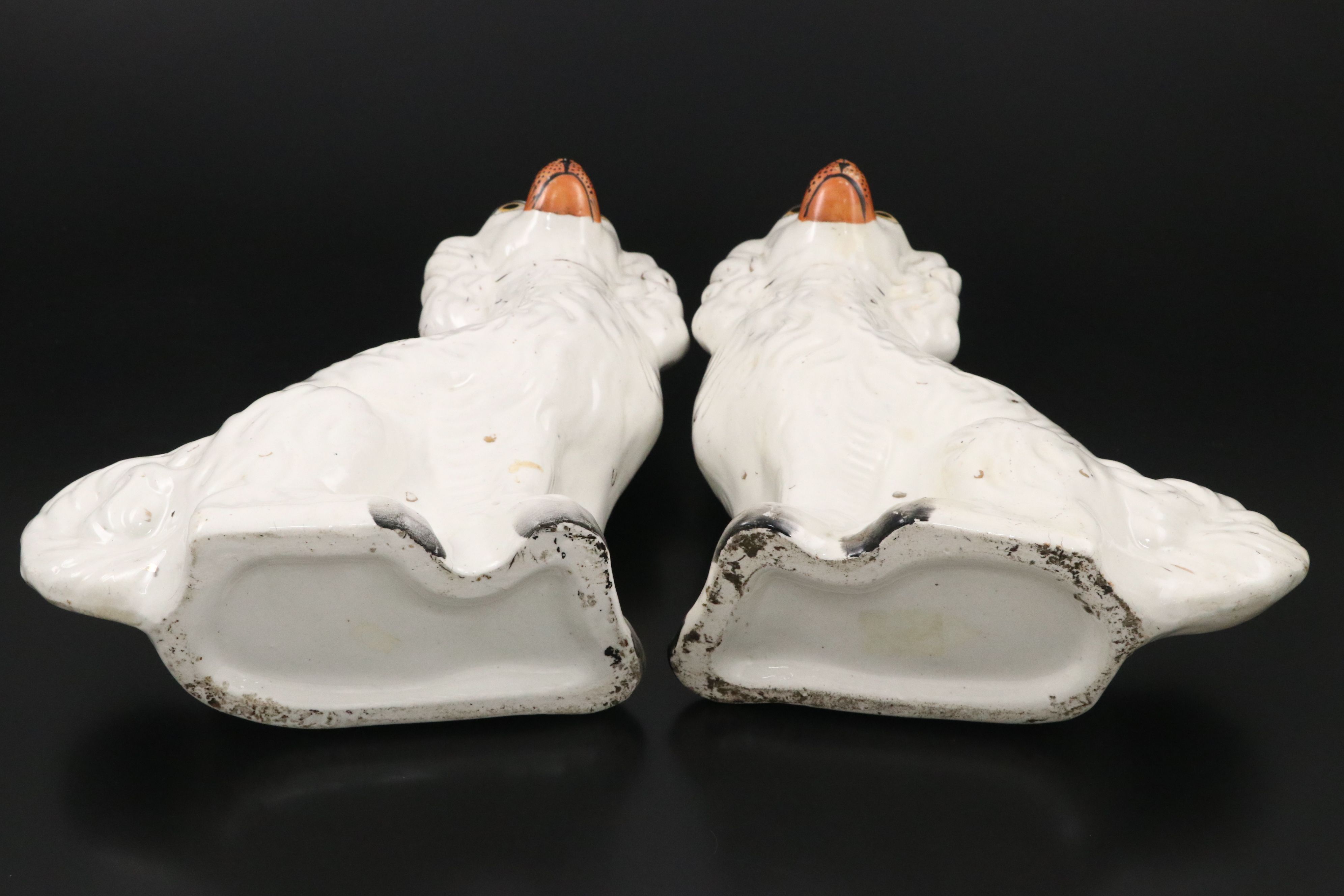 Pair of Staffordshire Style Spaniels, 20th Century