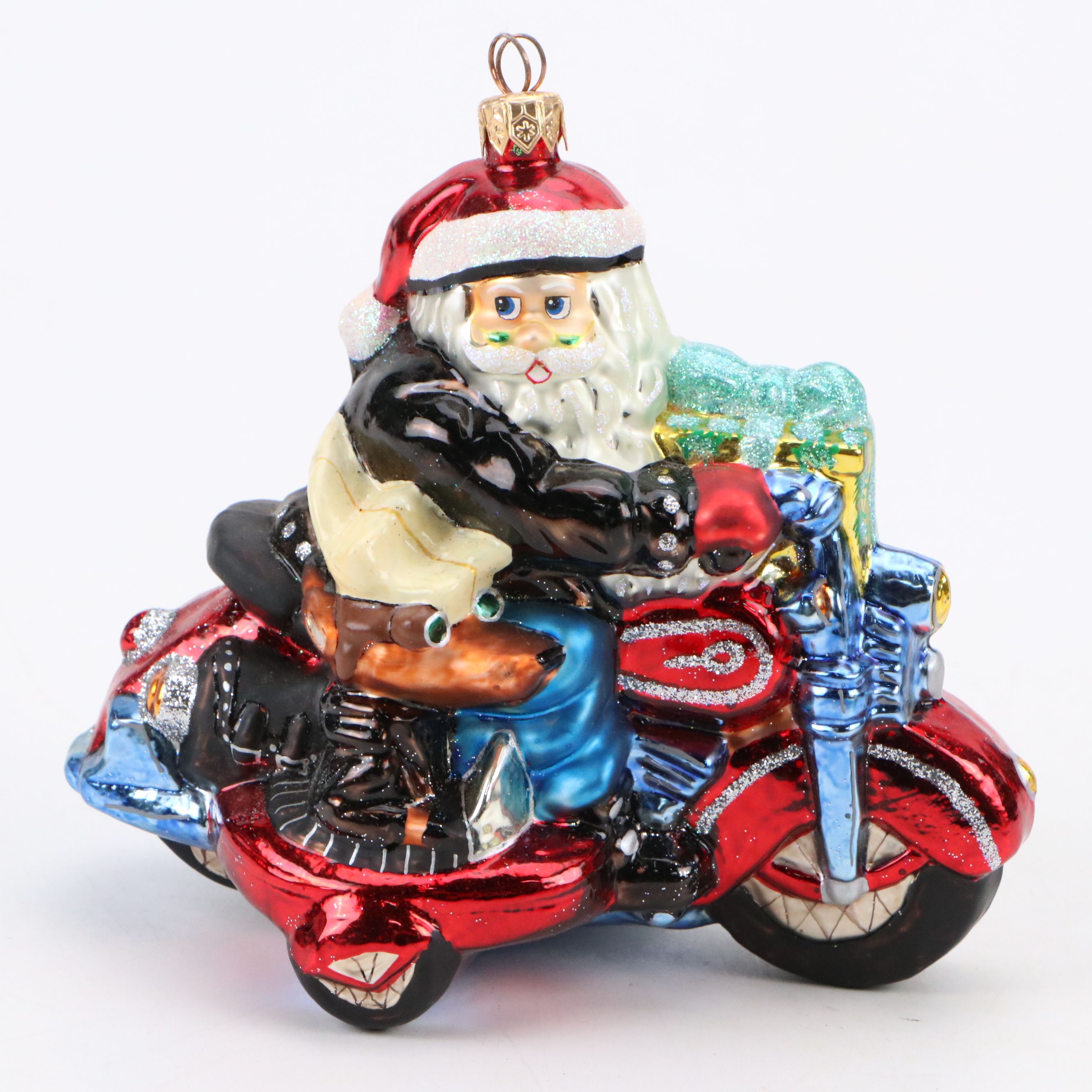 Christopher Radko "Sidecar Harley Santa" and More Glass Ornaments