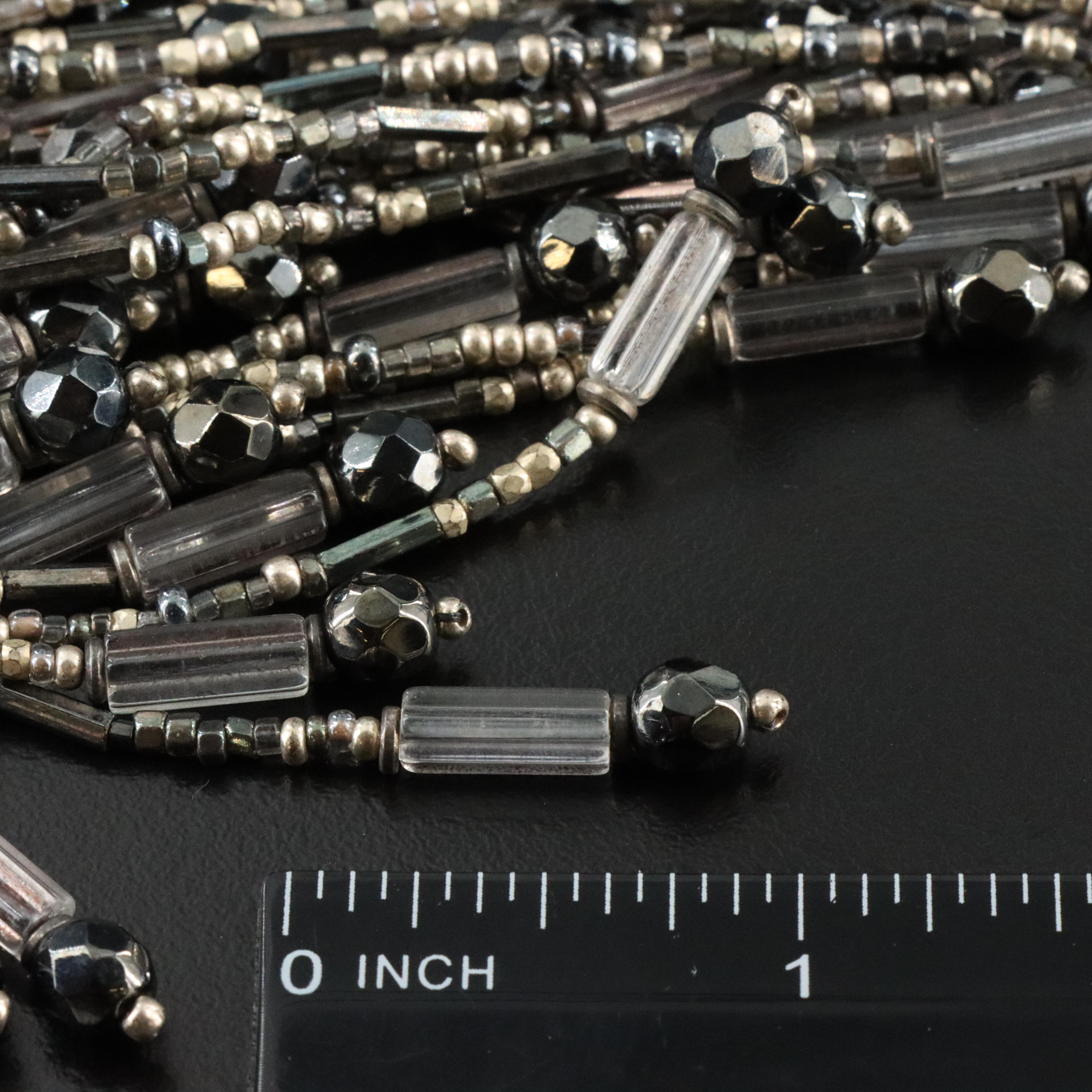 Glass Bead Torsade Necklace