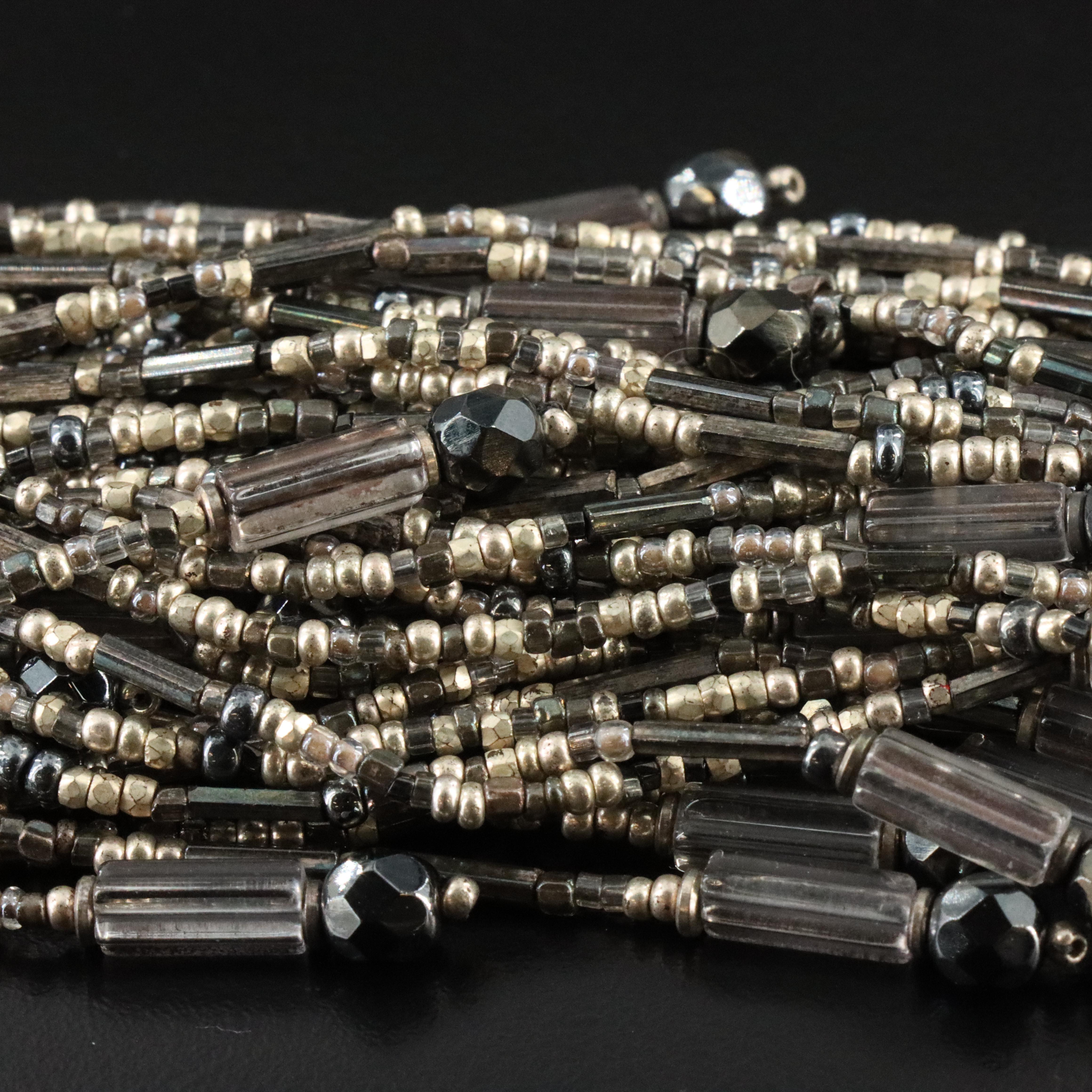 Glass Bead Torsade Necklace